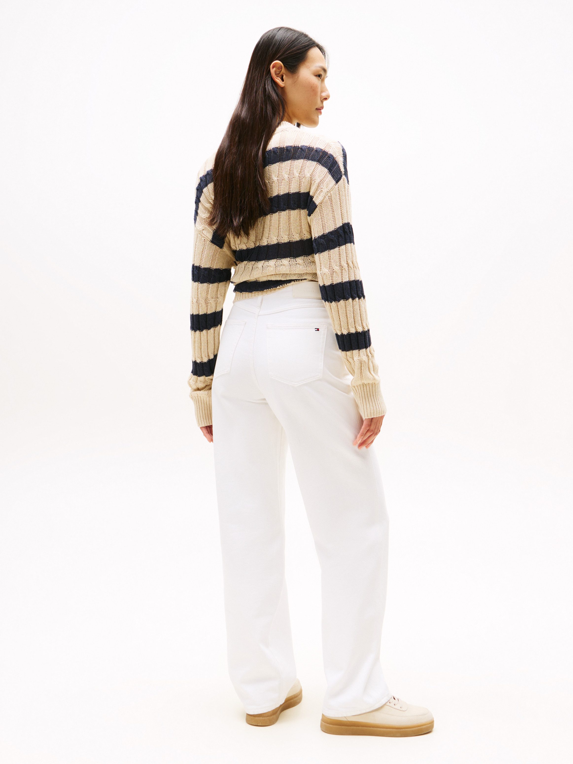 Tommy Hilfiger Straight jeans DNM WHITE RELAXED STRAIGHT HW