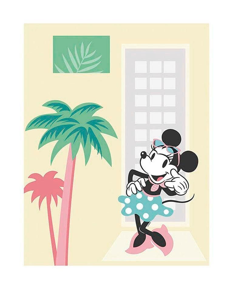 Komar Poster Minnie Mouse Palms Hoogte: 50 cm