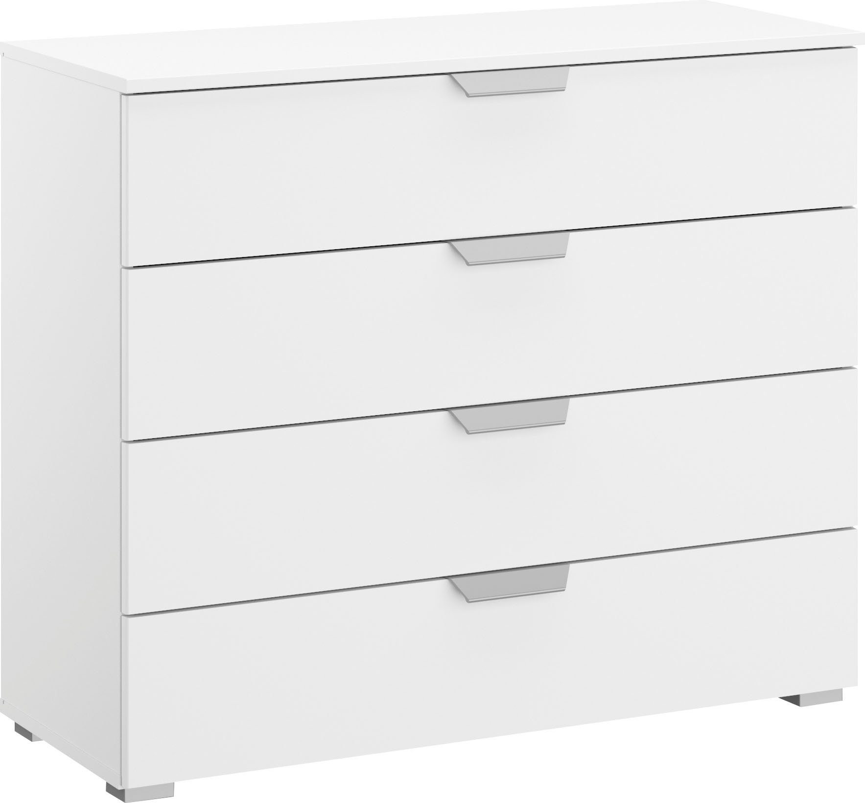 rauch Ladekast Sideboard ORIAS met decor- of hoogglansfront met 4 lades en 2 deuren en metalen grepen made in germany