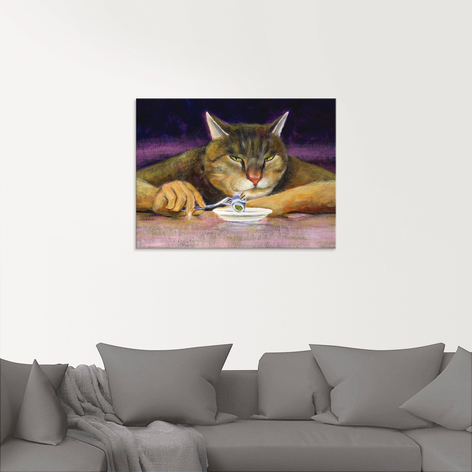 Artland Print op glas Kattengejammer in verschillende maten