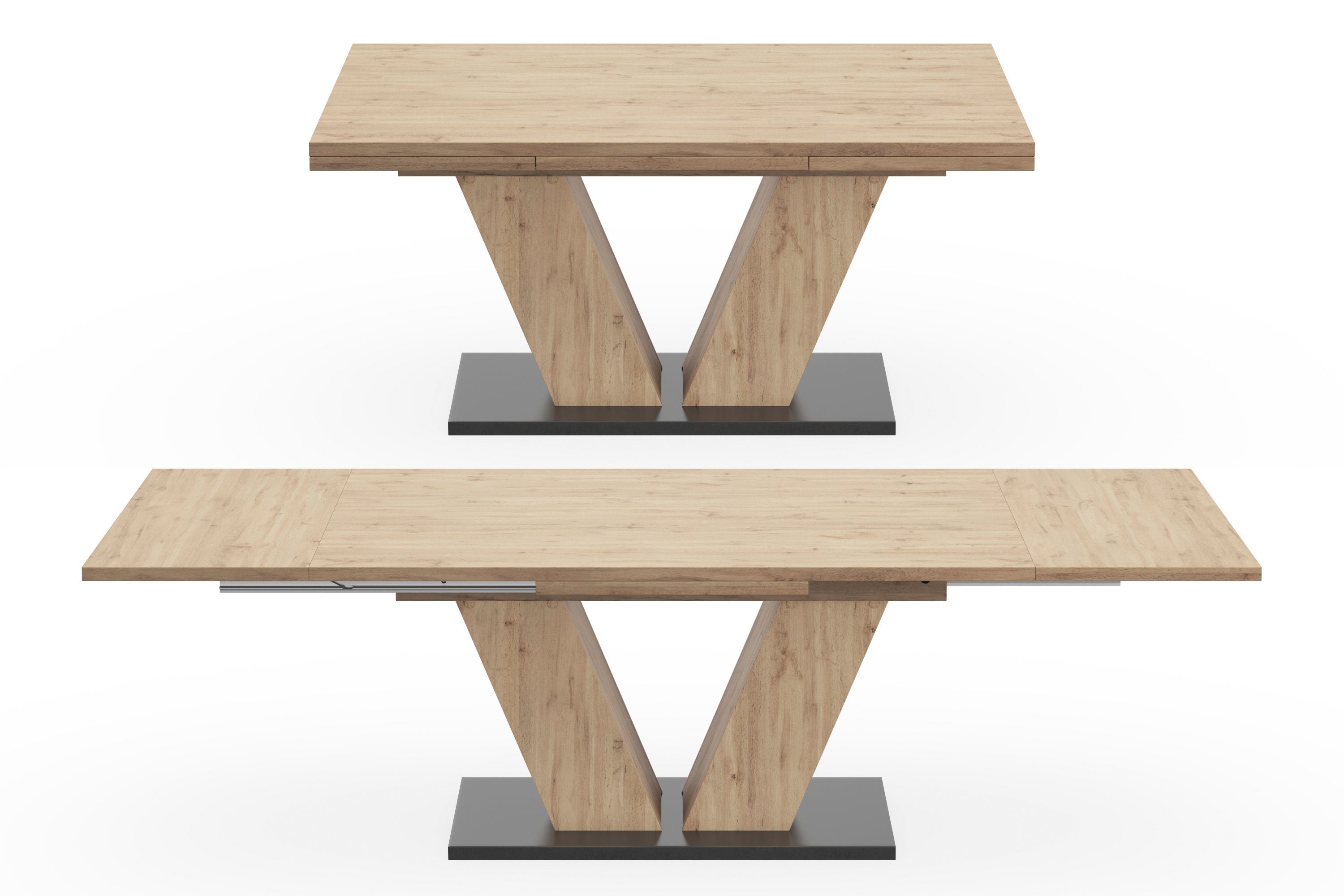 Mäusbacher Eettafel Comfort tafel TOPSELLER! Mäusbacher eettafel met V-frame en voetplaat. Breedte 180-280