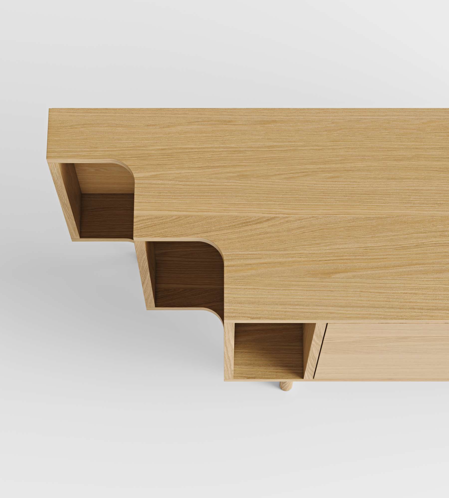 Woodman Dressoir Shift met echt houtfineer van eiken, breedte 189 cm, met push-to-open