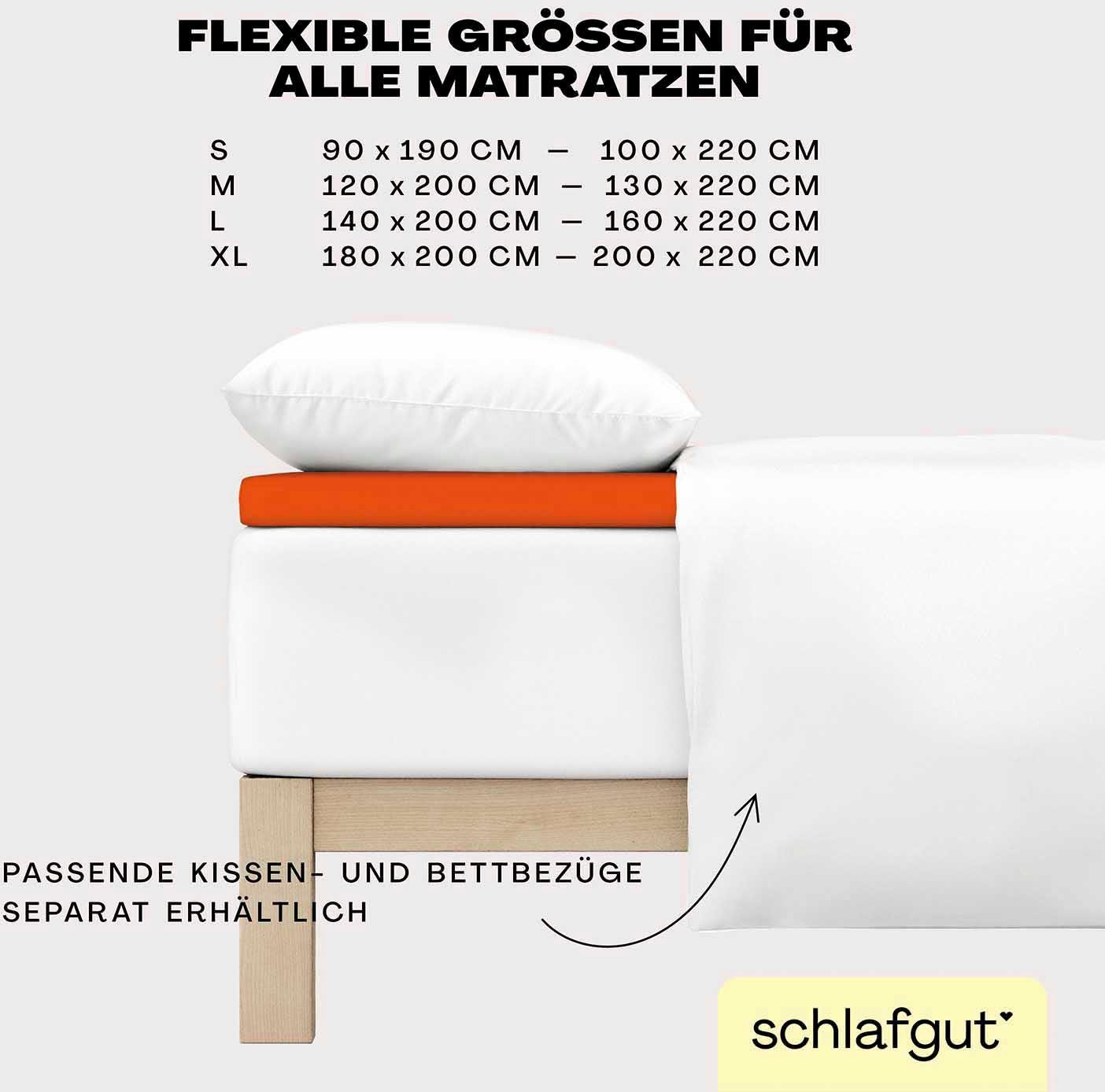 Schlafgut Hoeslaken EASY jersey elastaan topper (1 stuk)