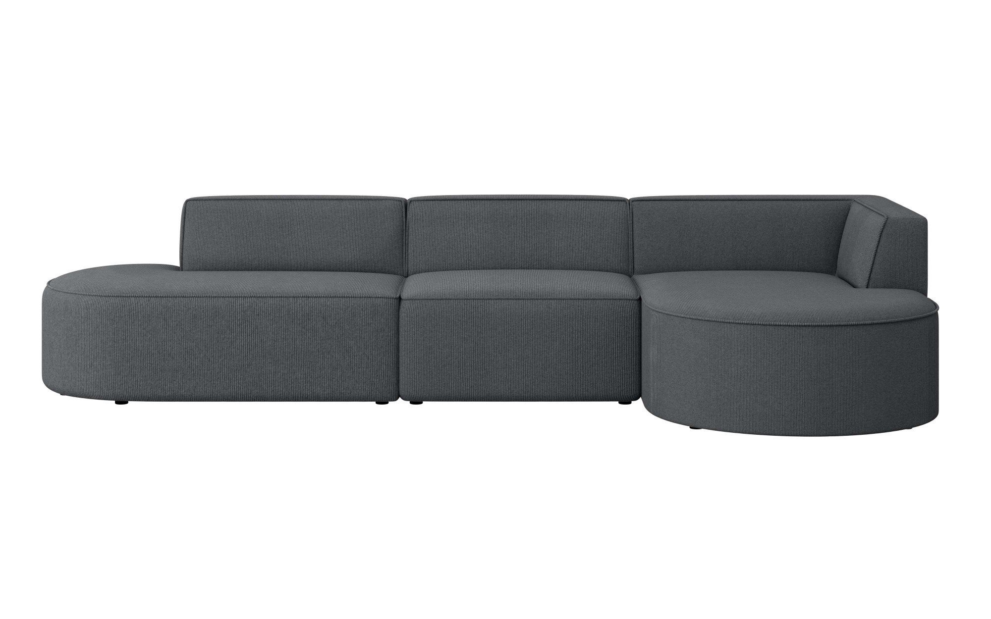 andas Hoekbank EIVIND designerbank met ottomane rechts/links, B/D/H: 343/159/72 cm
