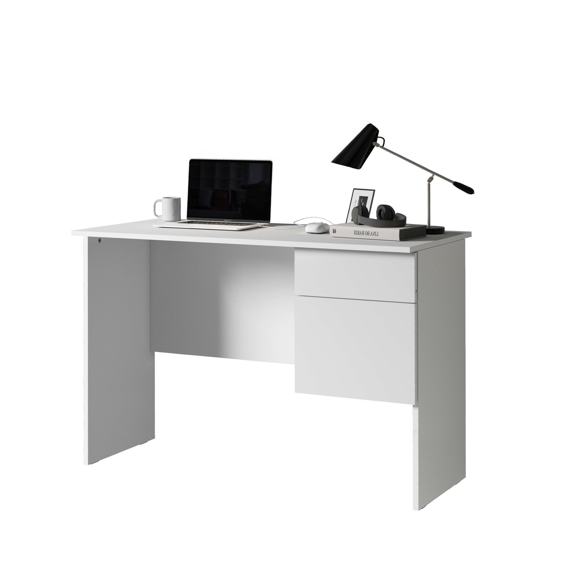 INOSIGN Bureau Essential, Bureau, kleine computertisch, bureautafel voor kantoor (1 stuk) bureaus wit