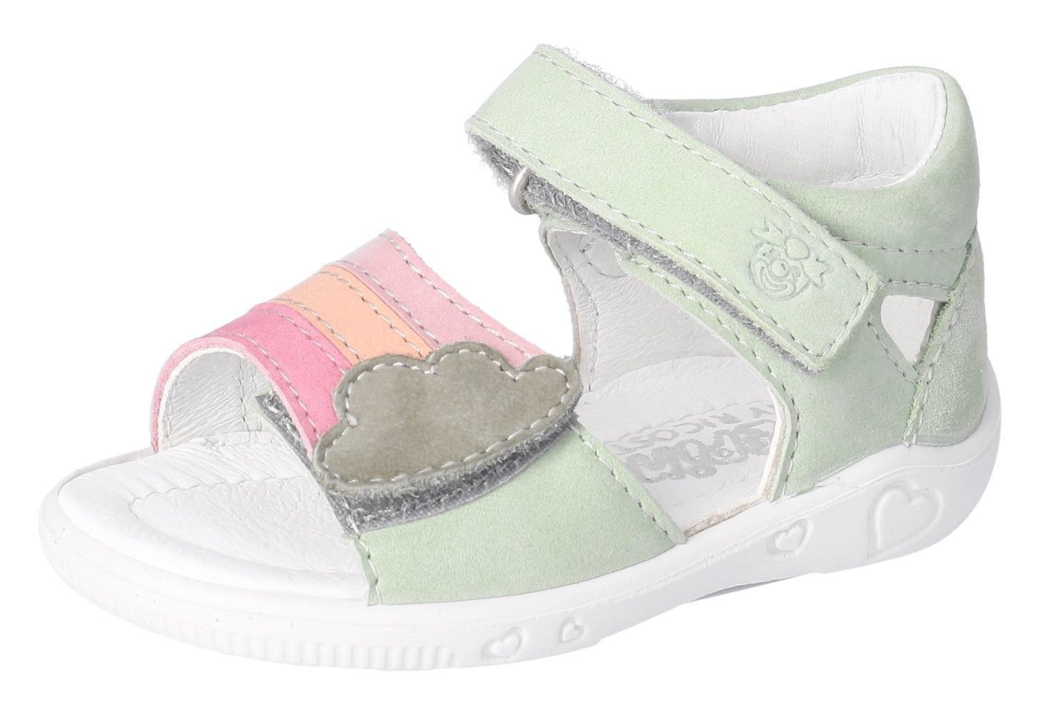 PEPINO by RICOSTA Sandalen Tia WMS: gemiddeld , klett-sandaal in regenboogdesign, wms, maat sjabloon te downloaden