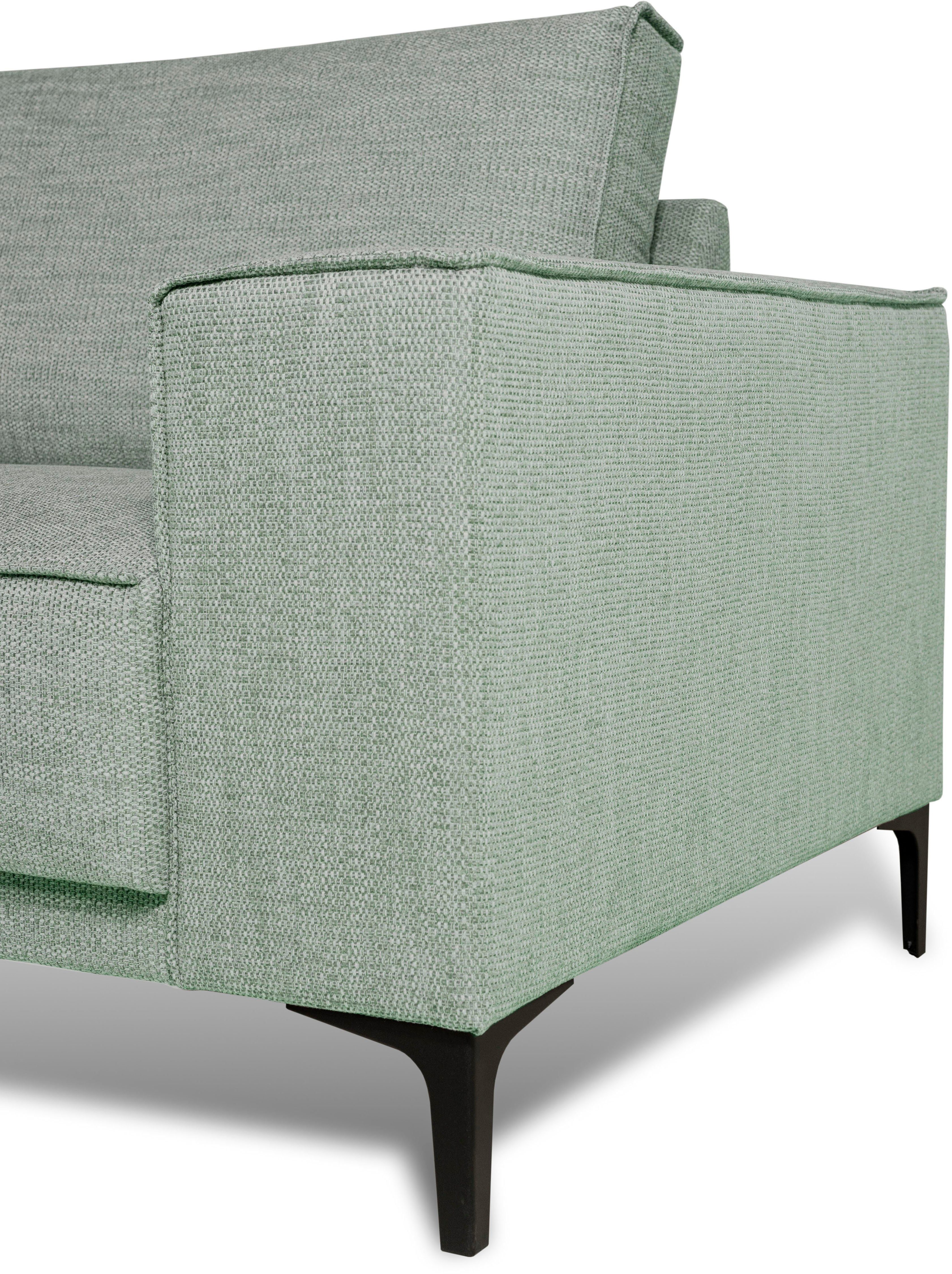 Places of Style 2-zitsbank Compact bank Oland, structuur, platweefsel, luxe microvezel, bouclé