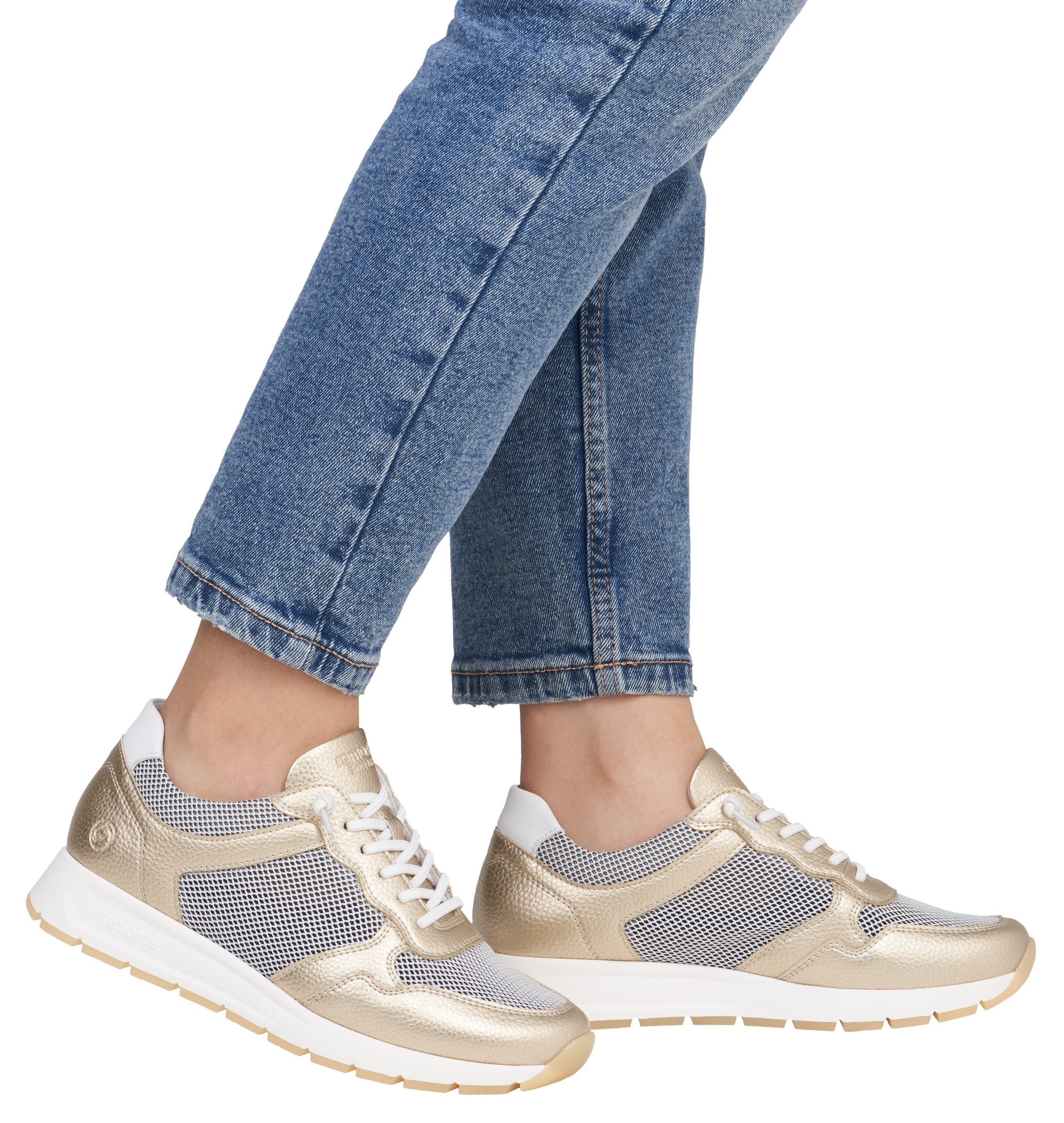 Remonte Slip-on sneakers Elisabeth Hurley-Collection , vrijetijdsschoen, lage schoen, veterschoen met schachtpadding