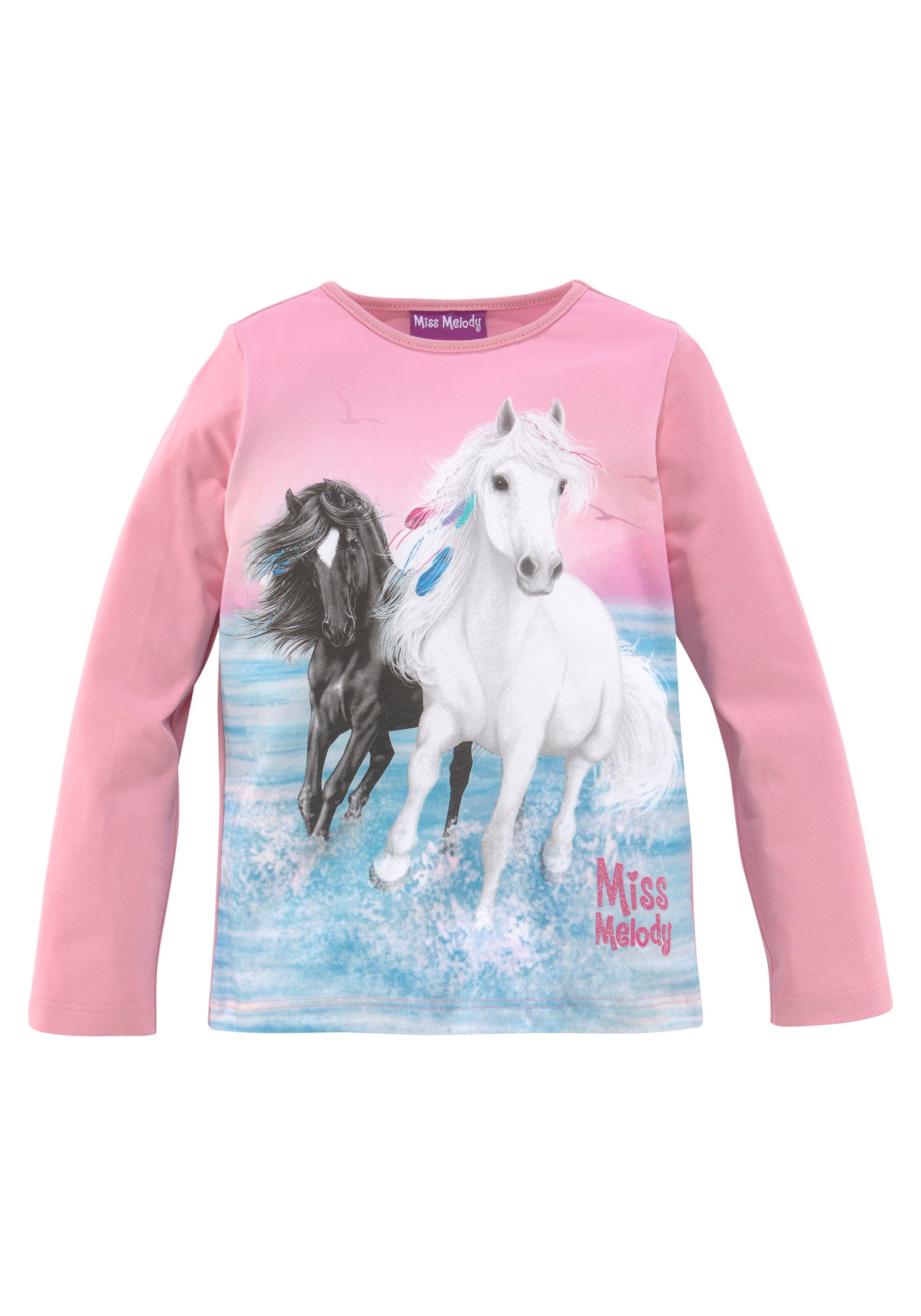 Miss Melody Shirt met lange mouwen met mooi paardenmotief