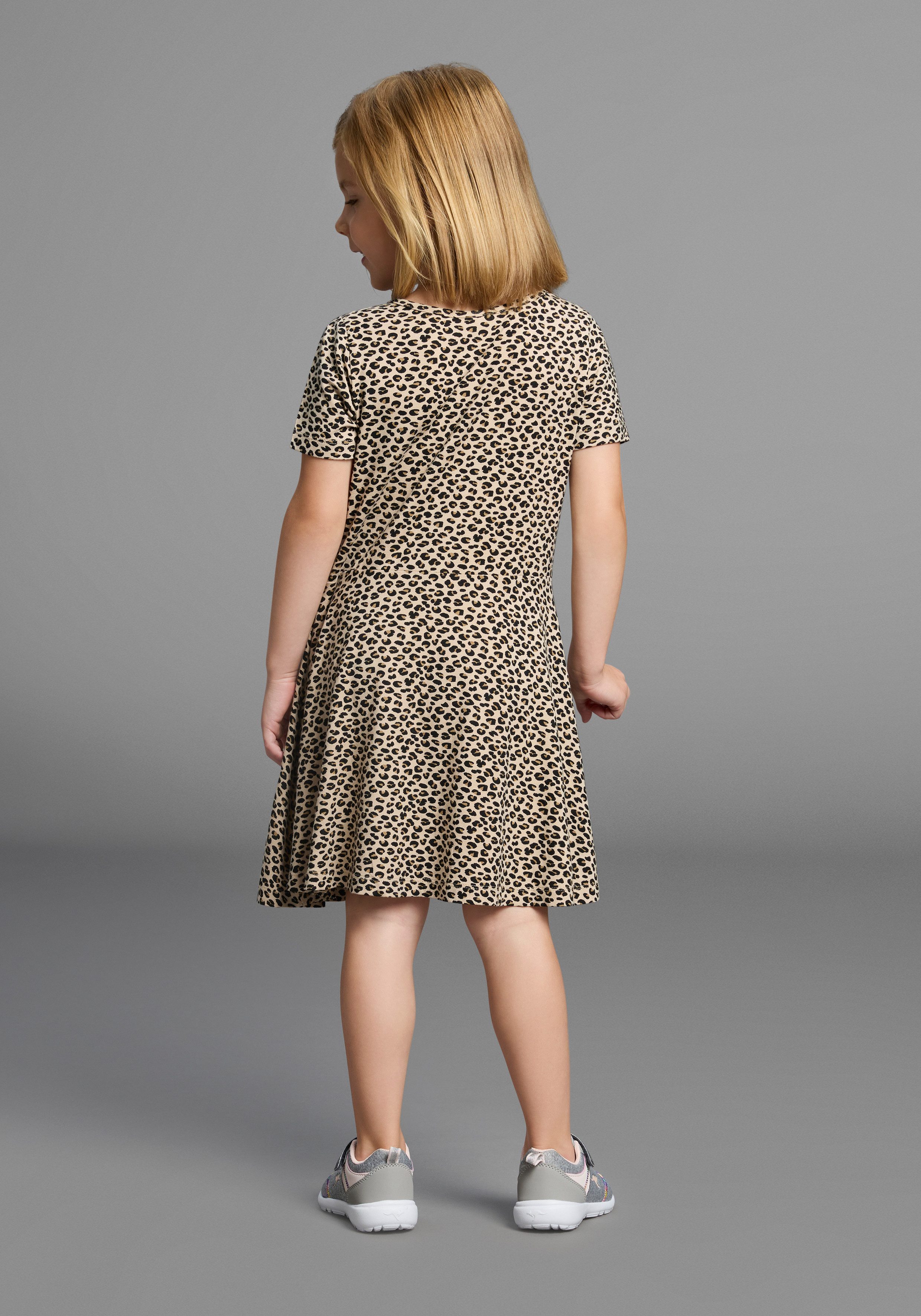 KIDSWORLD Jerseyjurk Shirtjurk in leo-patroon