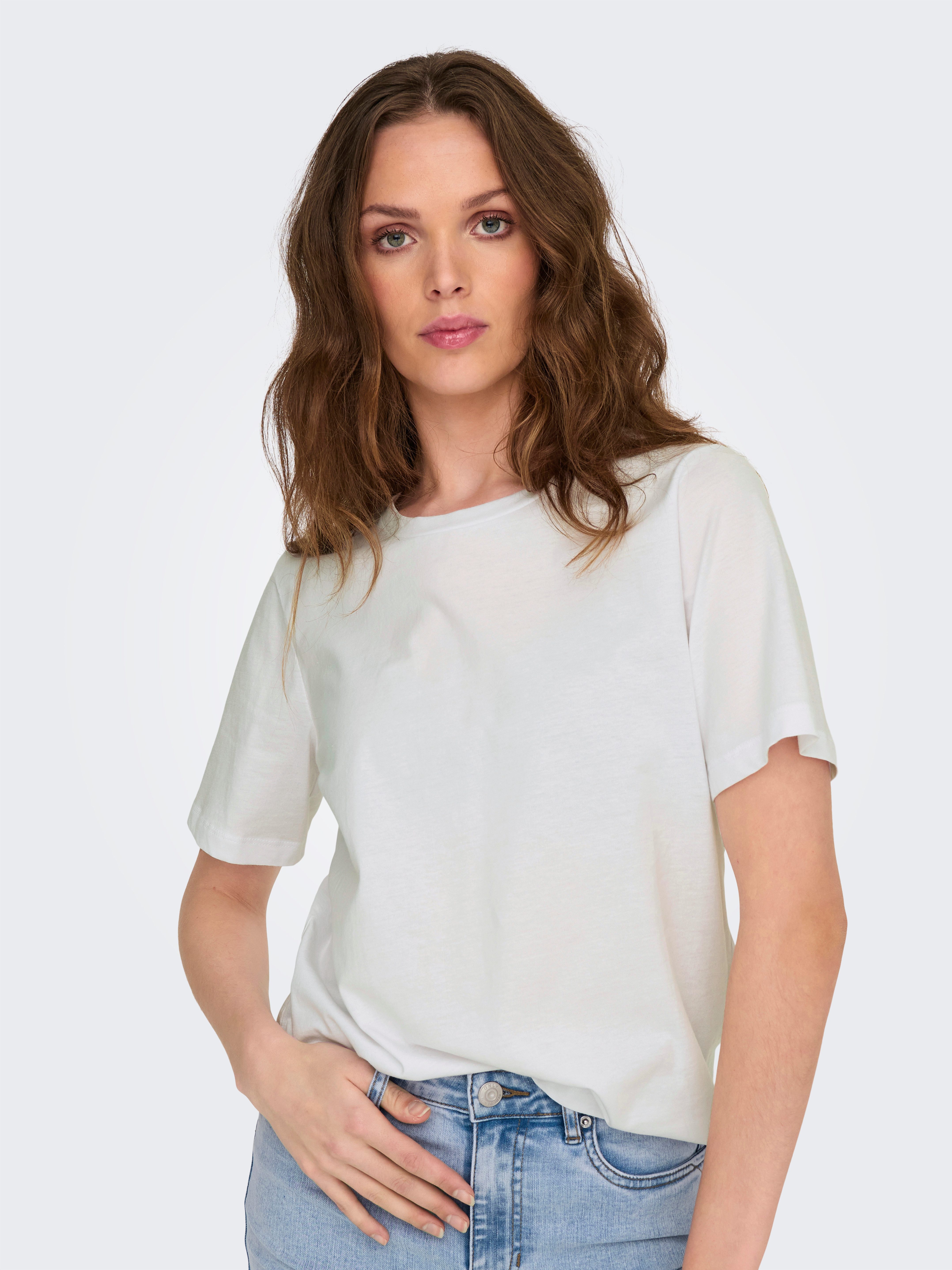 Only Shirt met korte mouwen ONLONLY S/S TEE NOOS 2 PACK (set, 2-delig)