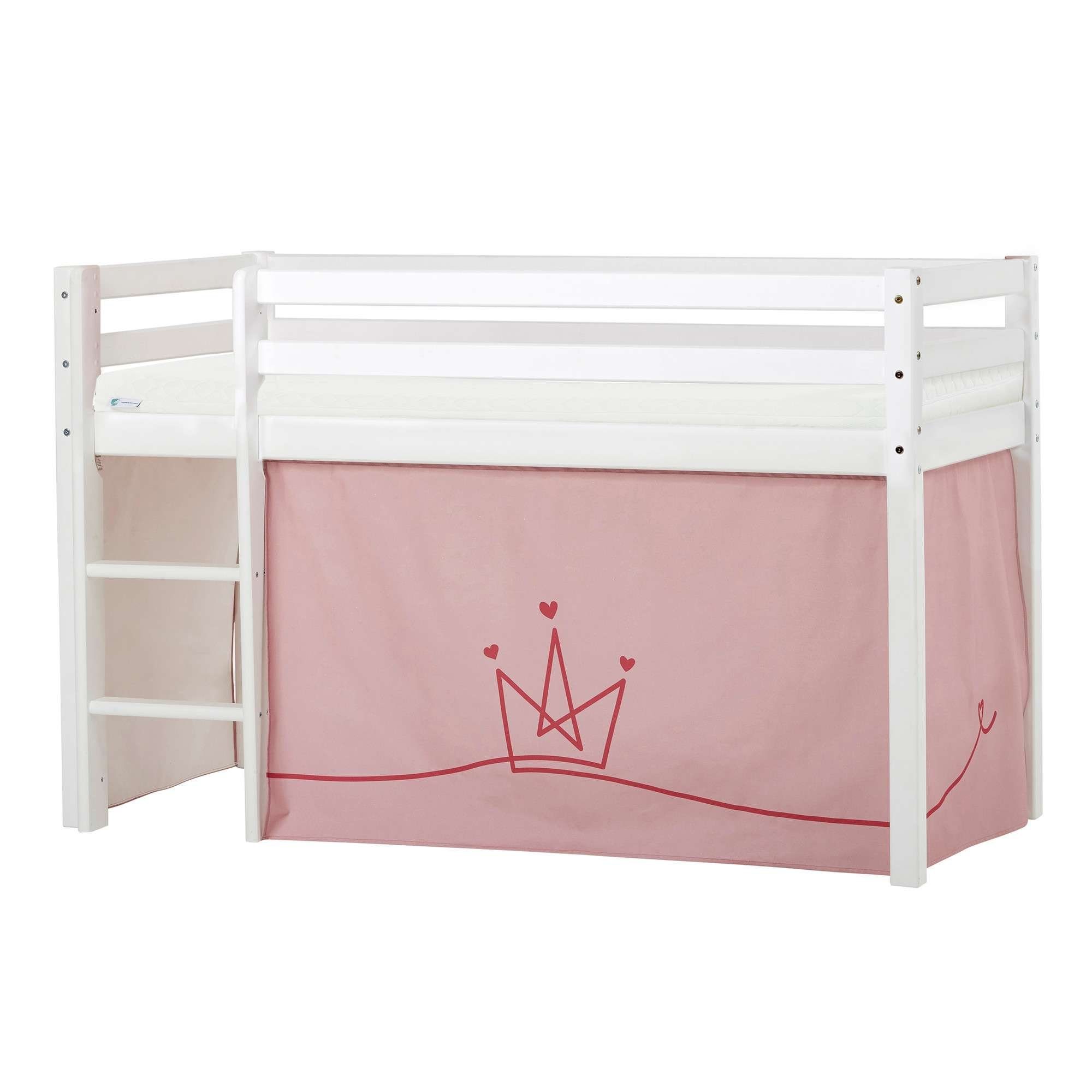 Hoppekids Hoogslaper ECO Dream, kinderbed, speelbed, halfhoog bed van massief hout