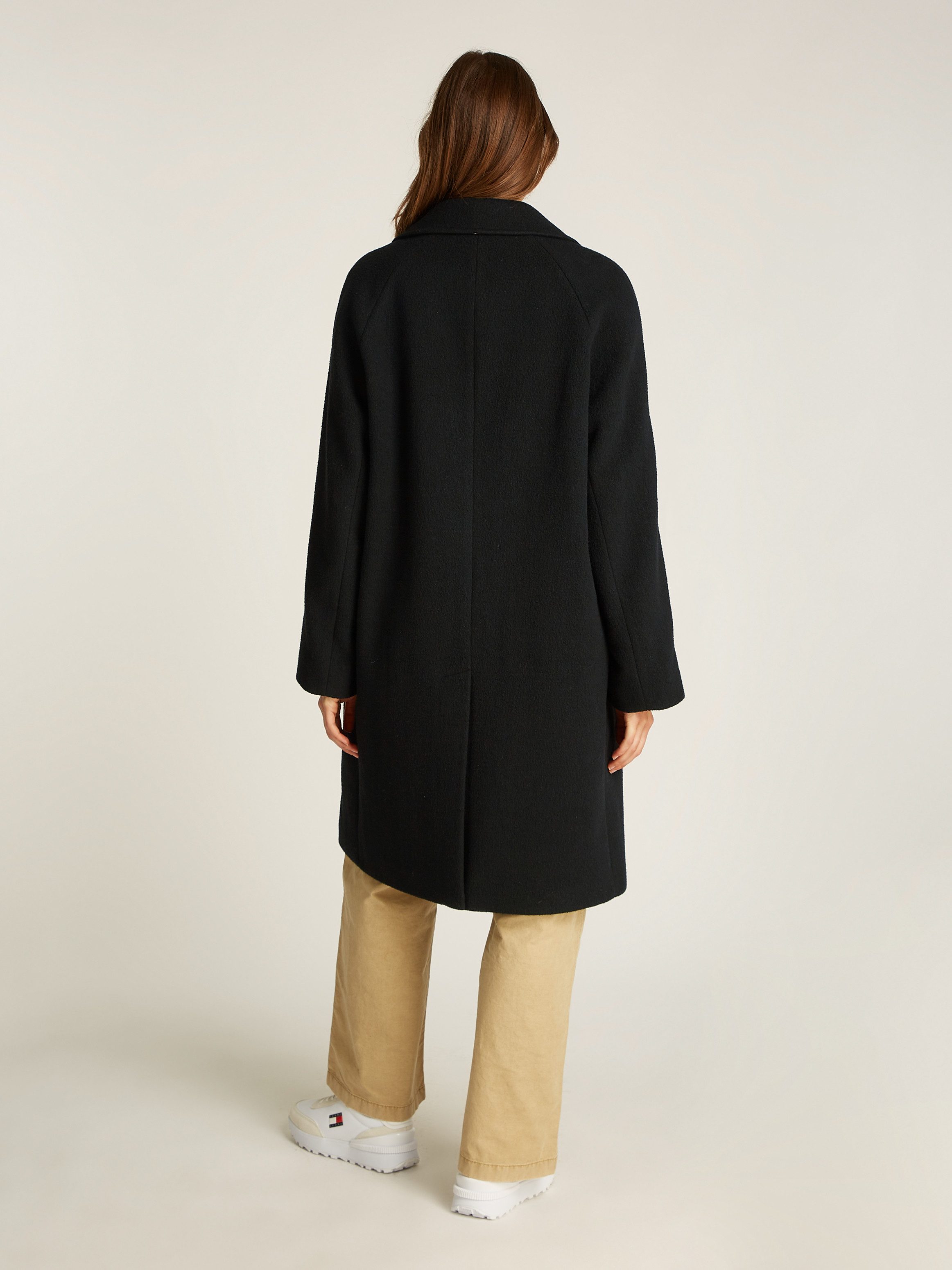TOMMY JEANS Korte jas TJW WOOL COAT met wolaandeel