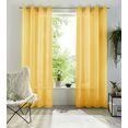 my home gordijn xana transparant, voile, polyester, uni (1 stuk) geel