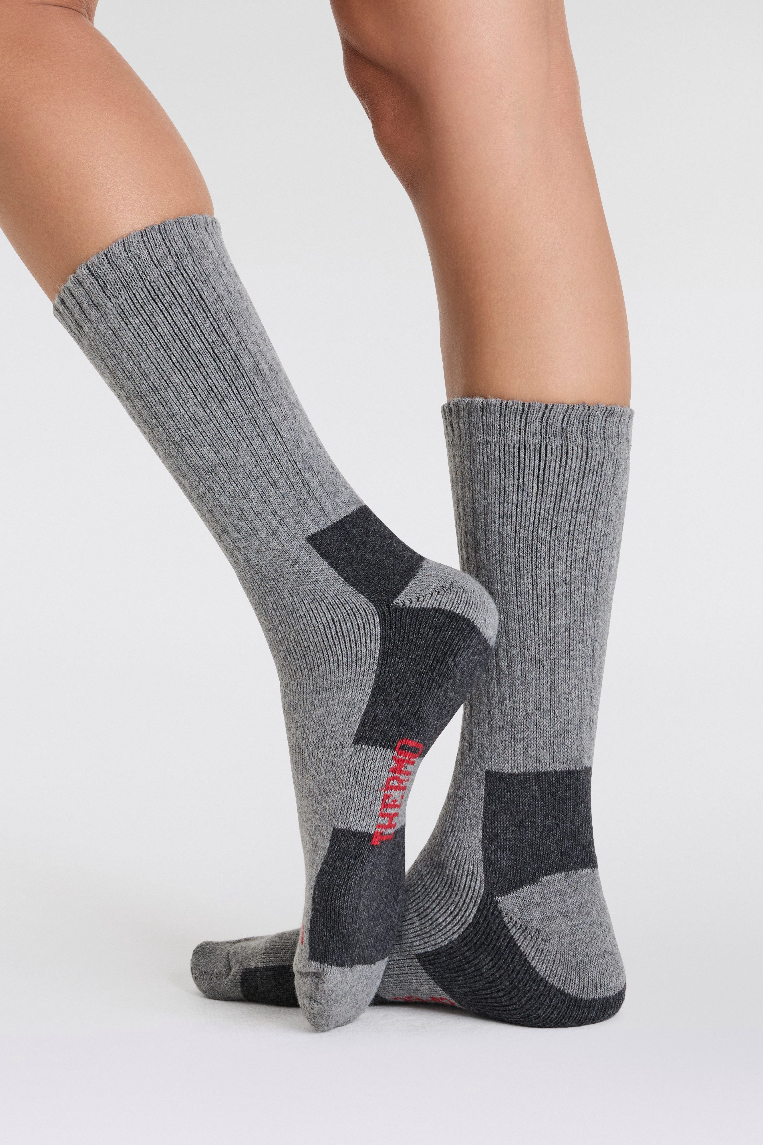 Apollo Basic sokken THERMAL TRACKING SOCKS Unisex met verwarmende merinowol (2 paar Set van 3)