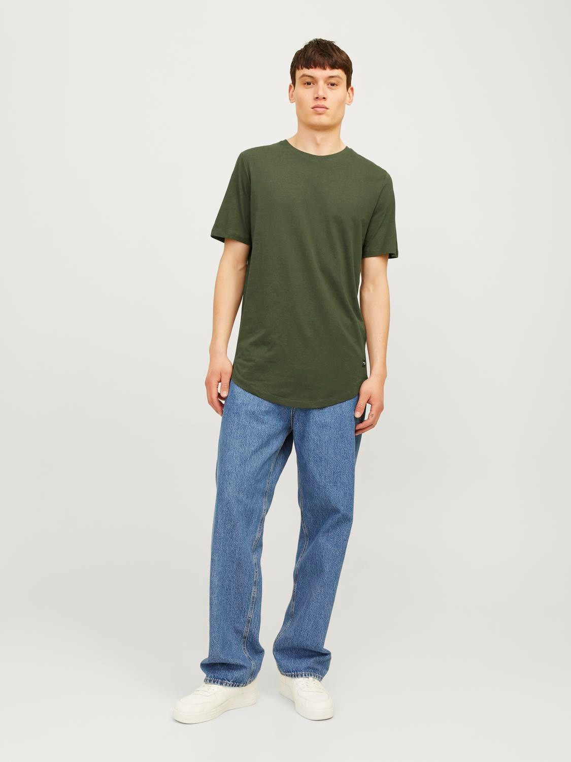 Jack & Jones T-shirt JJENOA TEE SS CREW NECK 5PK MP NOOS (5-delig, Set van 5)