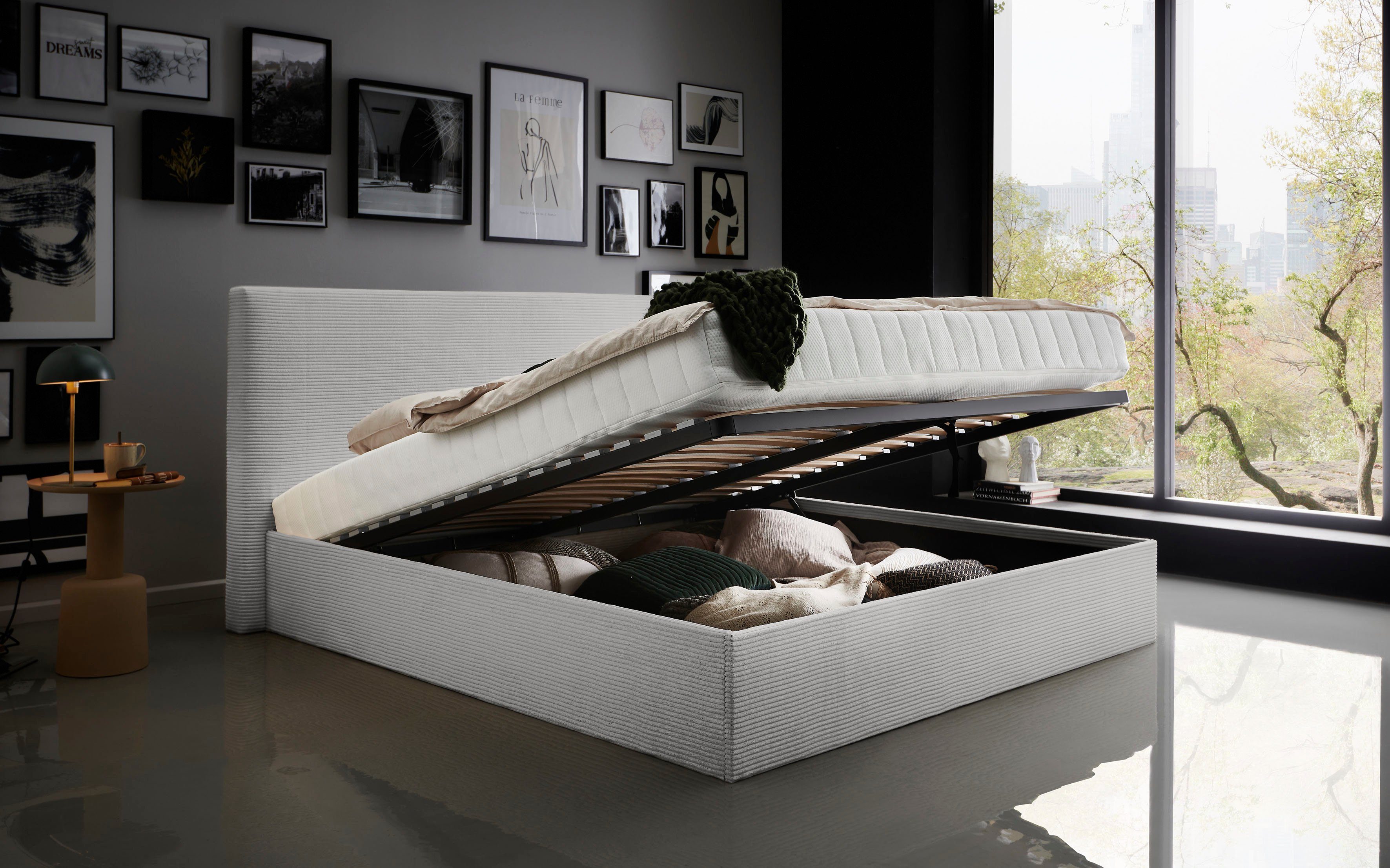 ATLANTIC home collection Bedframe Melody met bedkist en lattenbodem