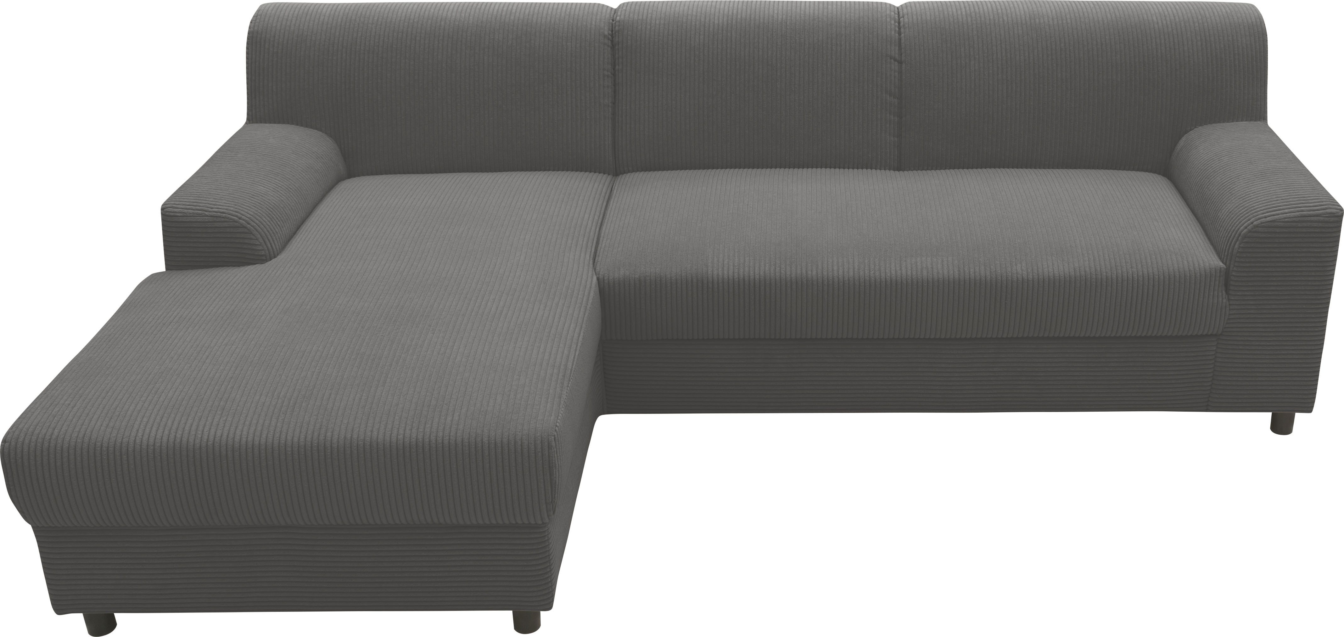 INOSIGN Hoekbank Turah 2, L-vorm, in Cord en waterafstotende microvezel, Vering B/D/H: 241/146/79 cm, incl. sierkussen, optioneel met bedfunctie