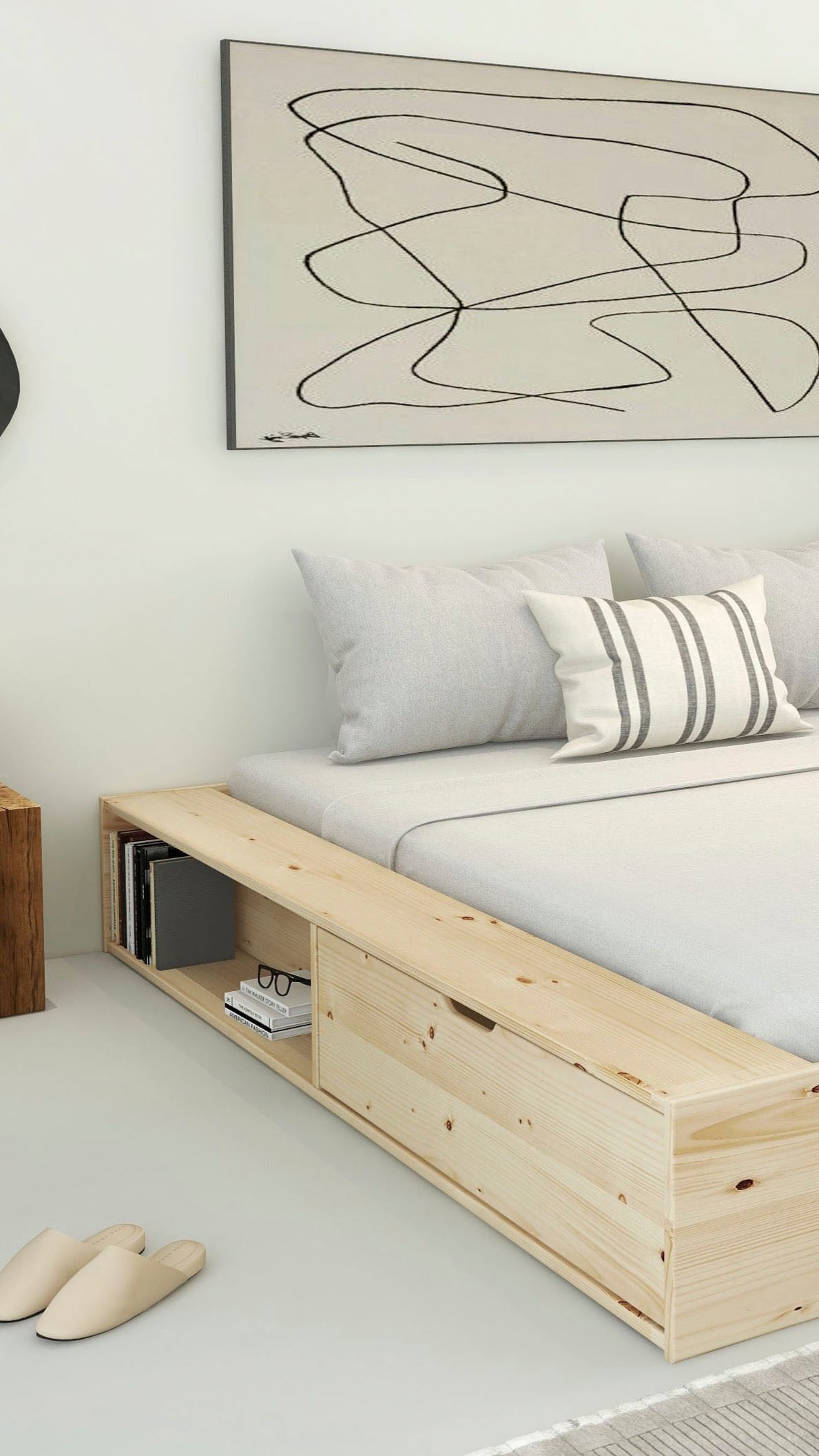 Home affaire Massief houten ledikant Erno, OTTOs keuze, BESTSELLER, opbergbank futonbed, 275KG belastbaar
