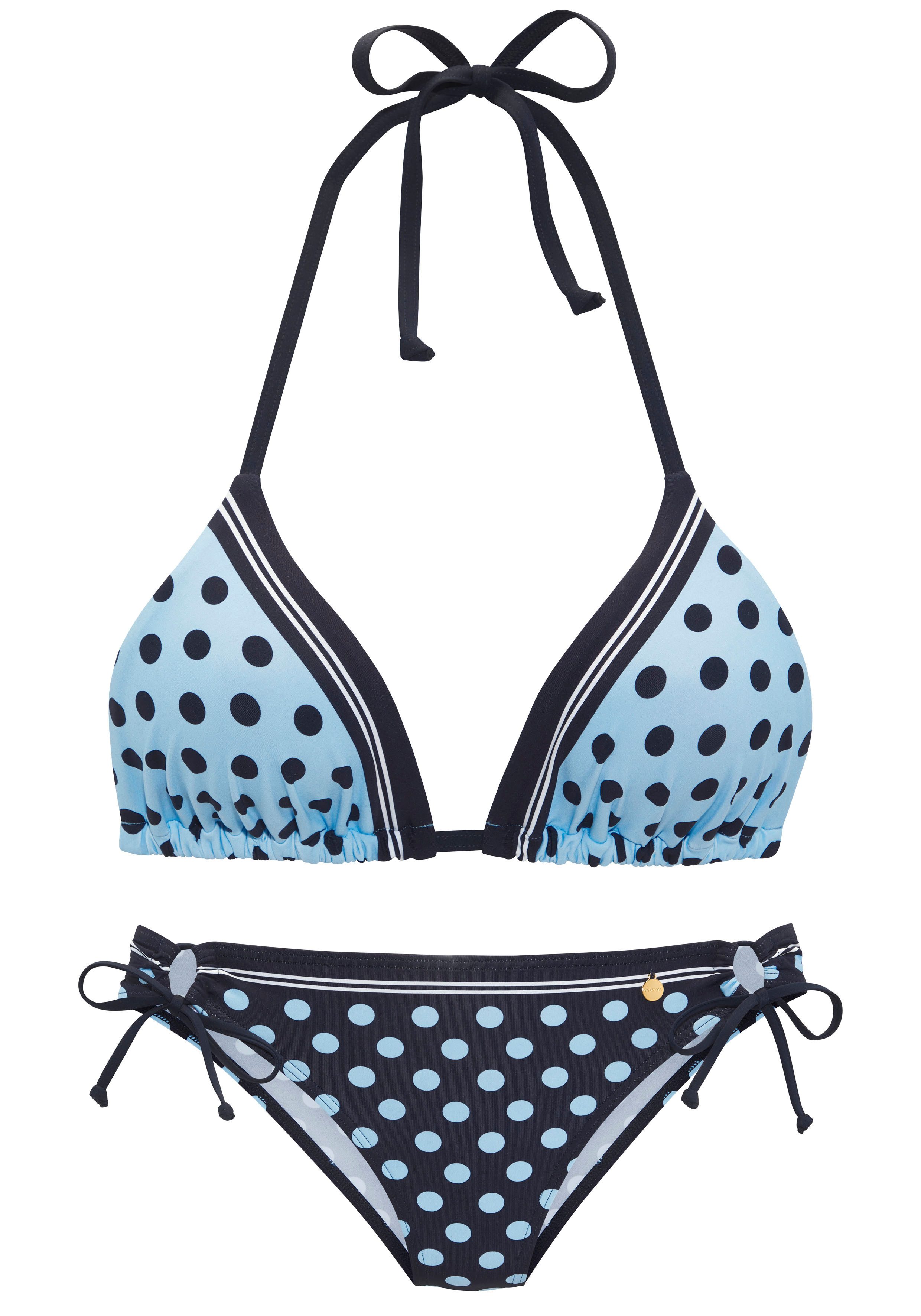 Lascana Triangelbikini met schattige stippen