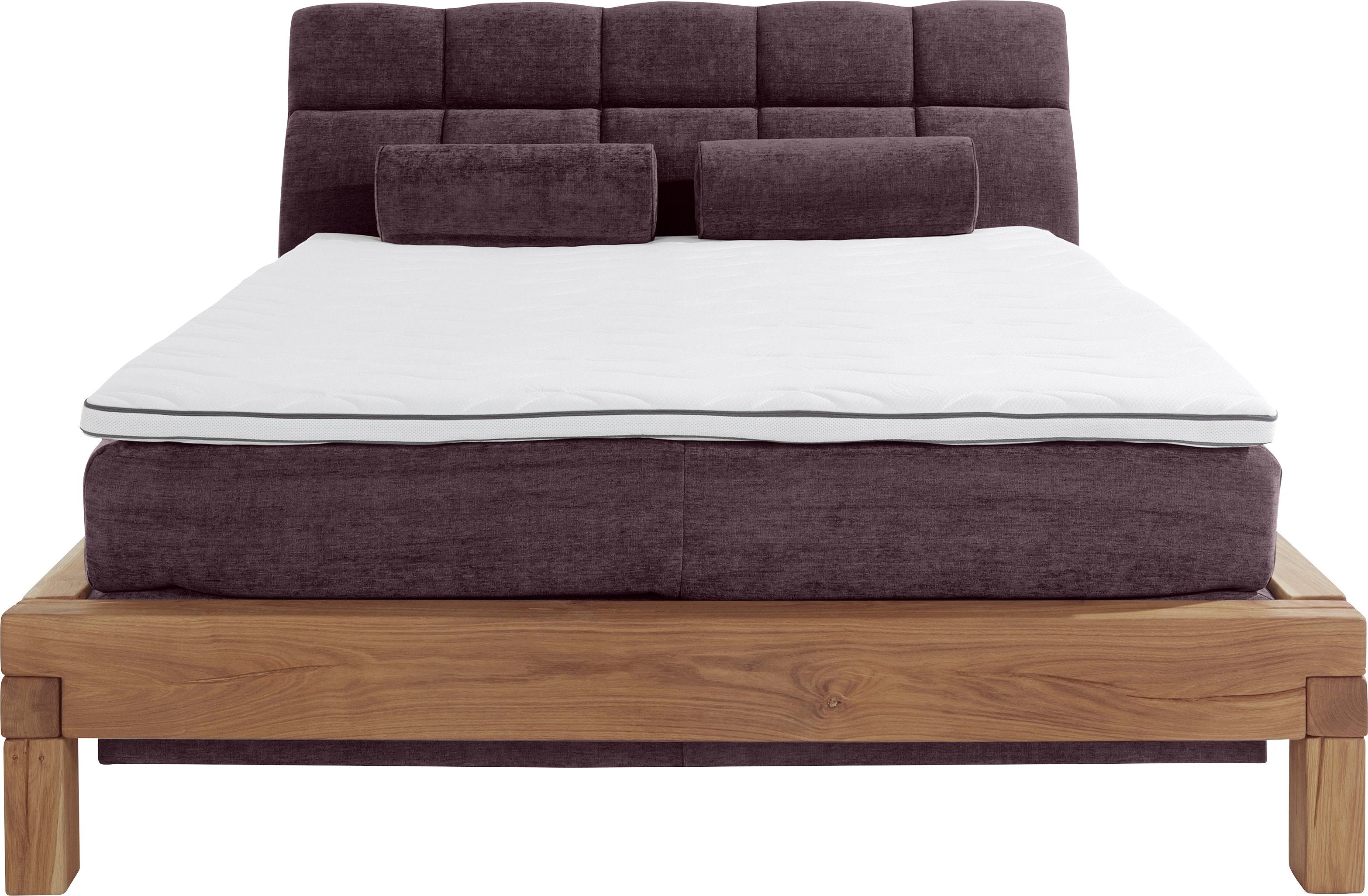 Home affaire Boxspring Villads Ligoppervlak: 160x200 cm van balkeiken, inside-boxspringonderbouw