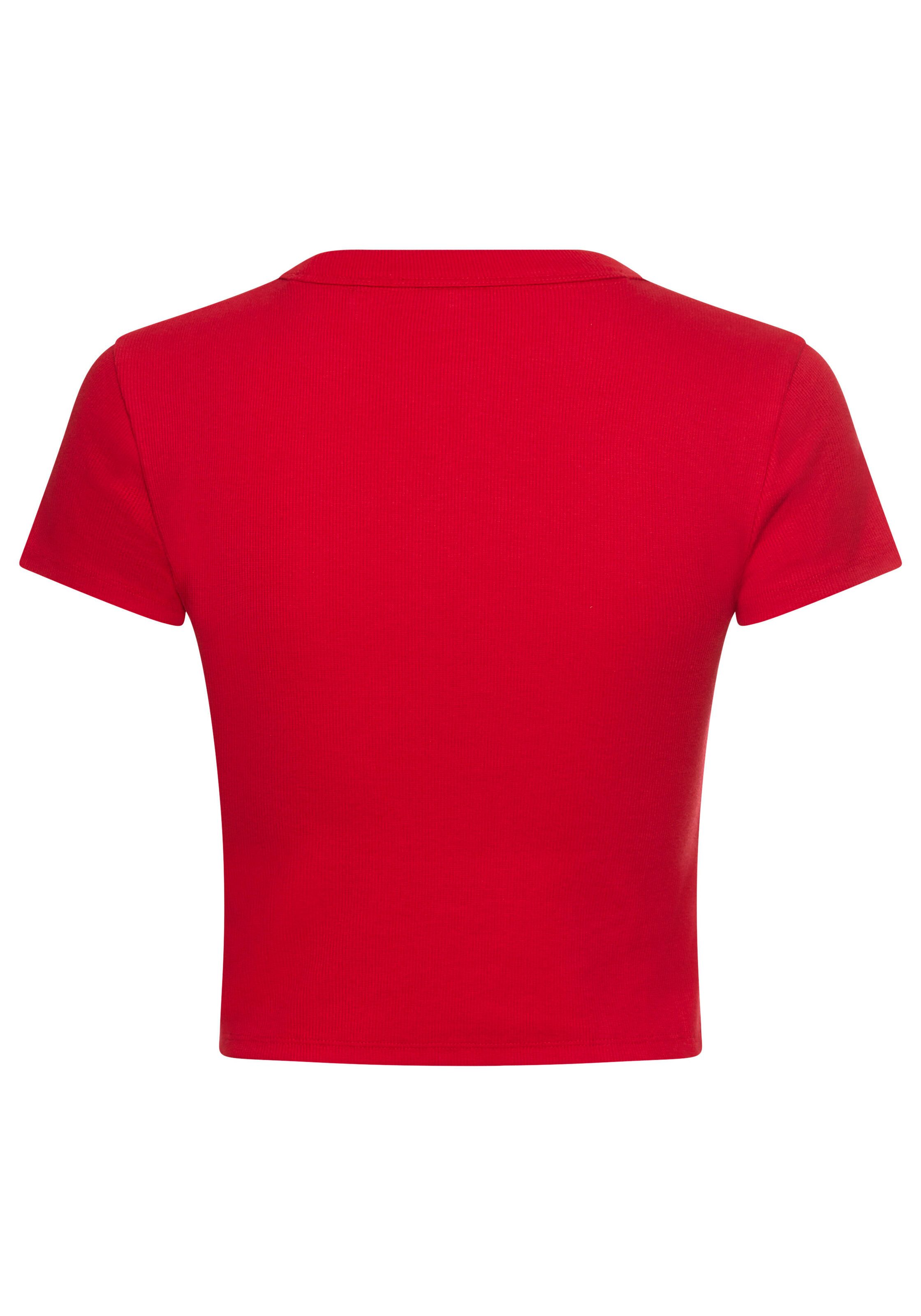 HUGO Blue T-shirt Baby Tee in verkorte lengte