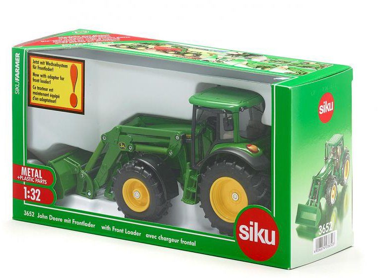 Siku Speelgoed-tractor SIKU Farmer, John Deere met voorlader (3652)