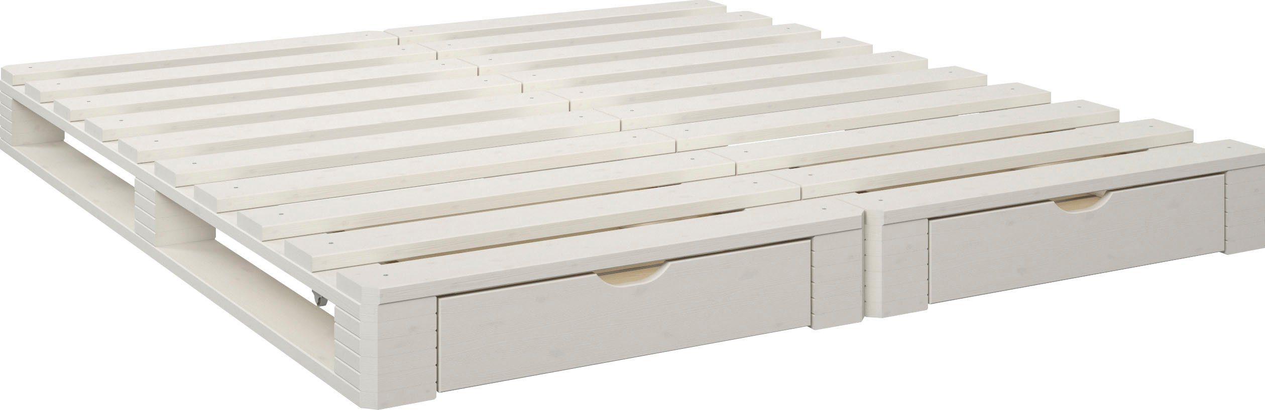 Home affaire Palletbed "ALASCO" BESTSELLER! Met lade gecertificeerd massief hout, uit te breiden tot tweepersoons- of familiebed