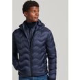 superdry gewatteerde jas sd-vintage hooded mid layer blauw