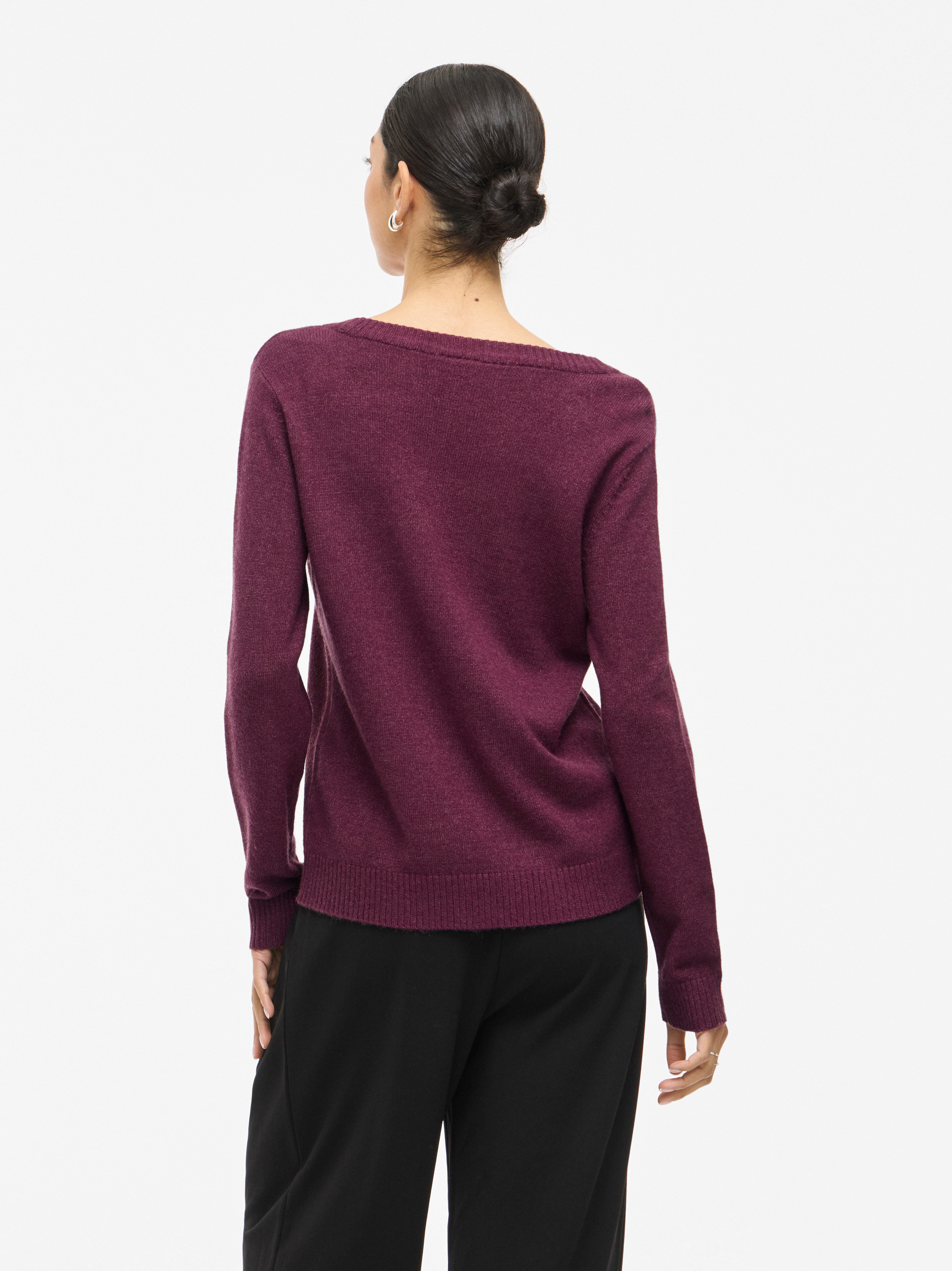 Vila Trui met ronde hals VIRIL O-NECK L/S KNIT TOP - NOOS