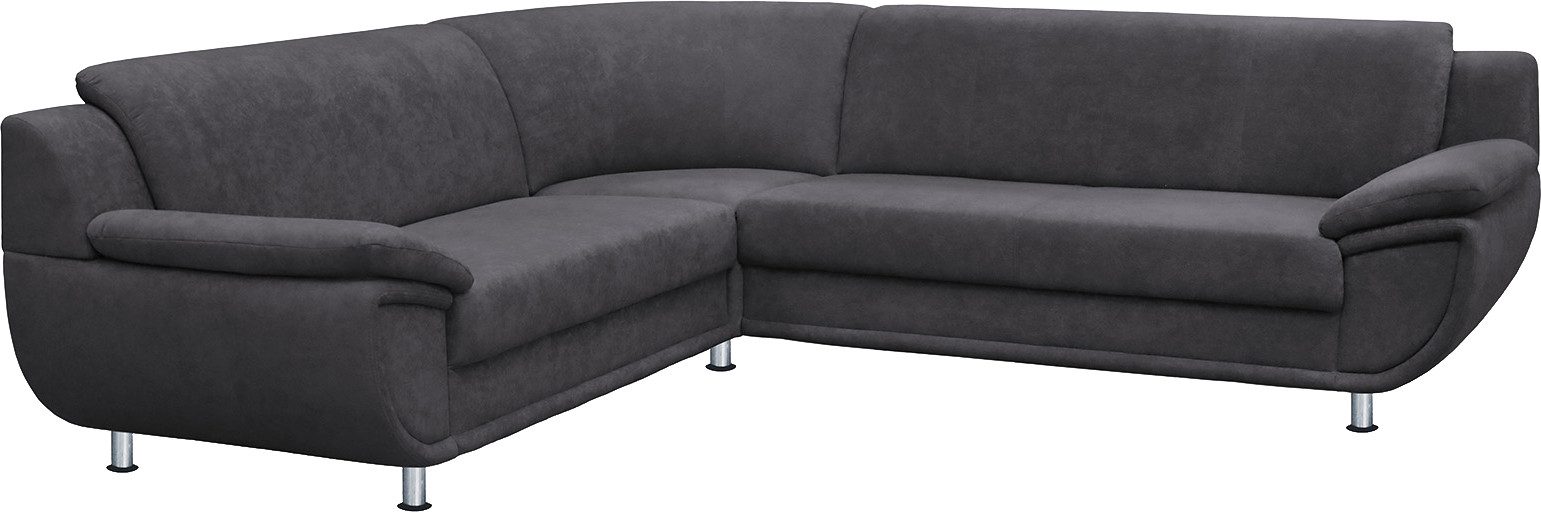 TRENDMANUFAKTUR Hoekbank Rondo wahlweise mit Schlaffunktion, bequeme Armlehnen, Bestseller L-vorm, optioneel met binnenvering, poten chroomkleurig