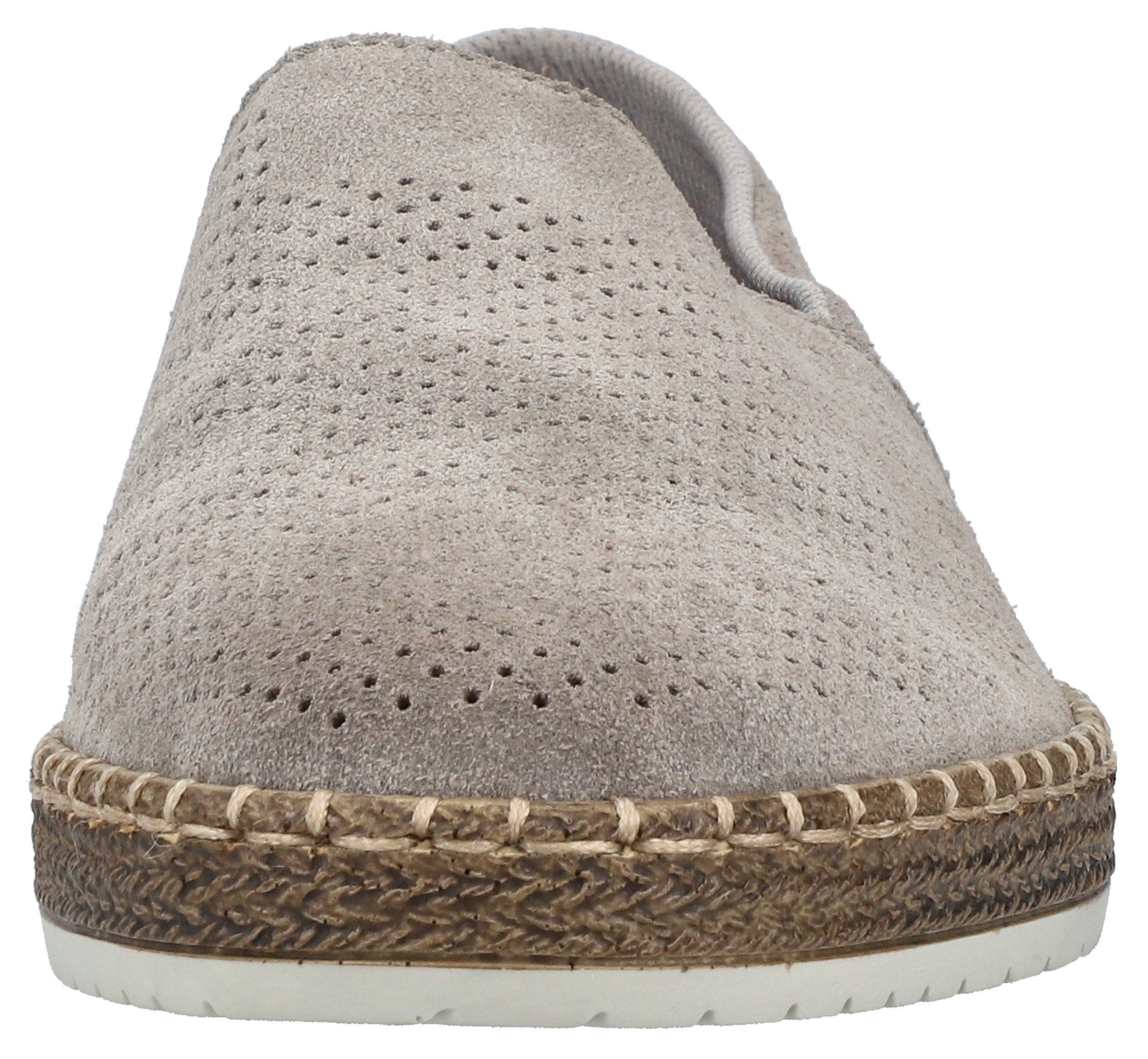 Rieker Instappers , instapschoen, casual slipper, moccasin met perforatie