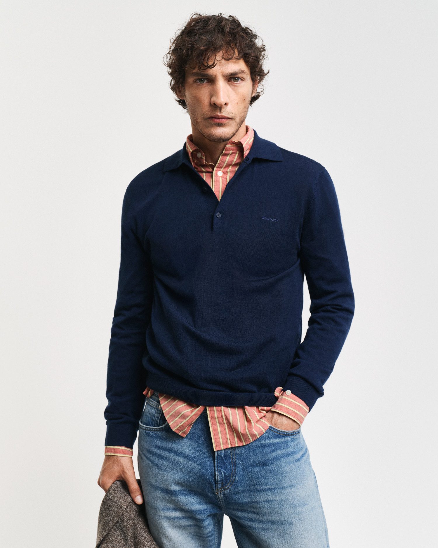 Gant Trui met polokraag EXTRAFINE MERINO WOOL POLO