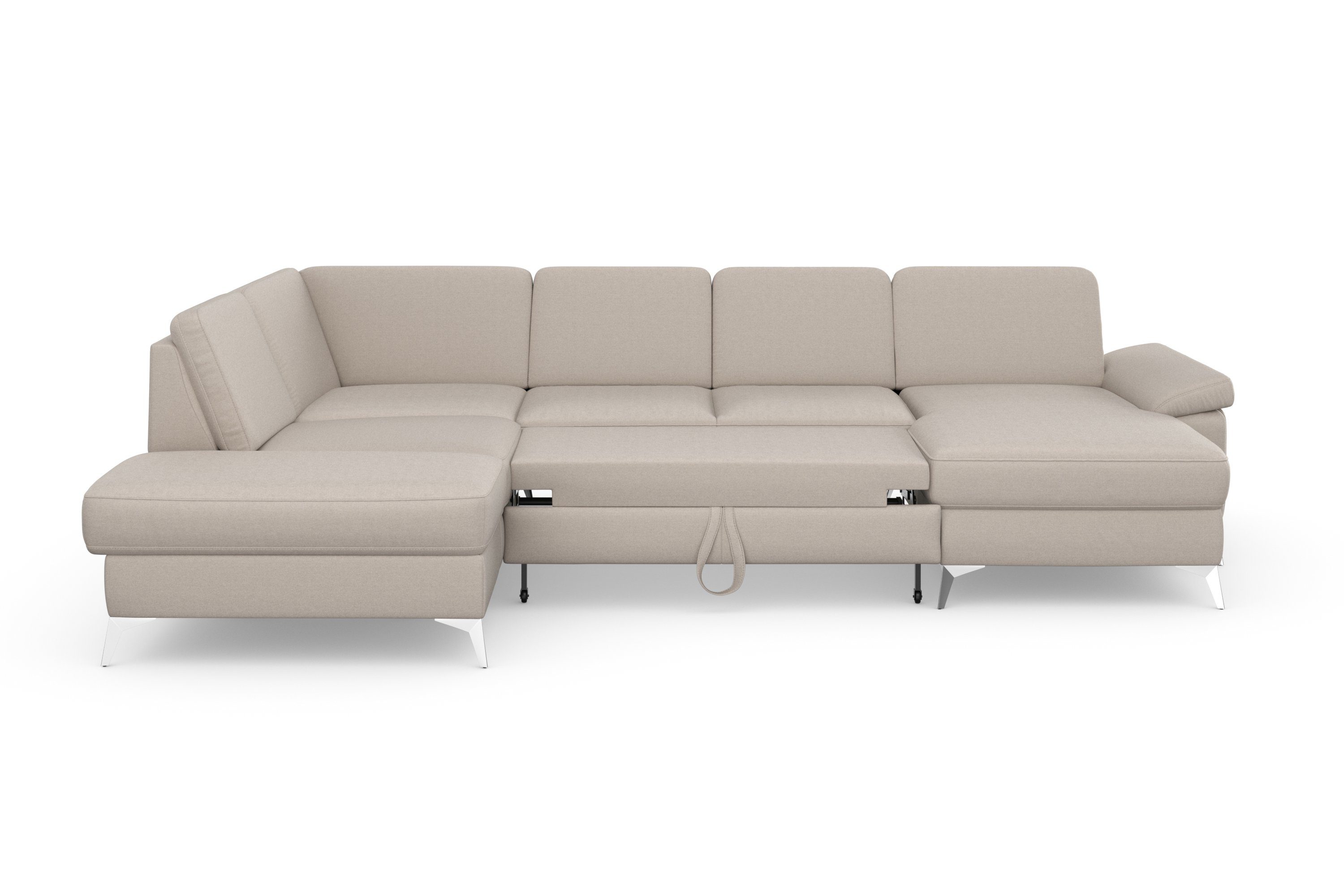 sit&more Zithoek Padua U-model inclusief zitdiepteverstelling, armleuning en binnenvering