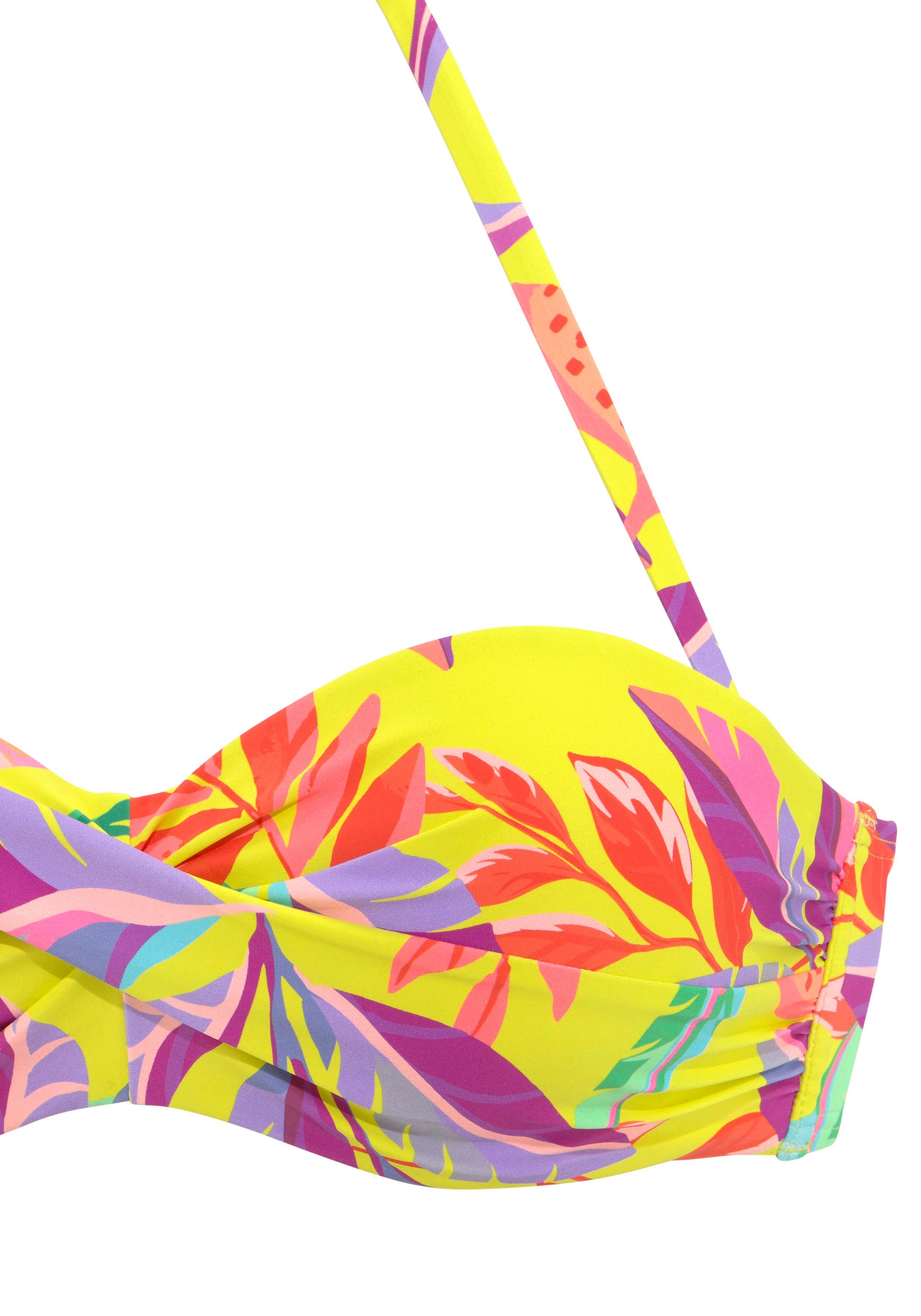 s.Oliver RED LABEL Beachwear Beugelbikinitop in bandeaumodel Mallorca in wikkellook