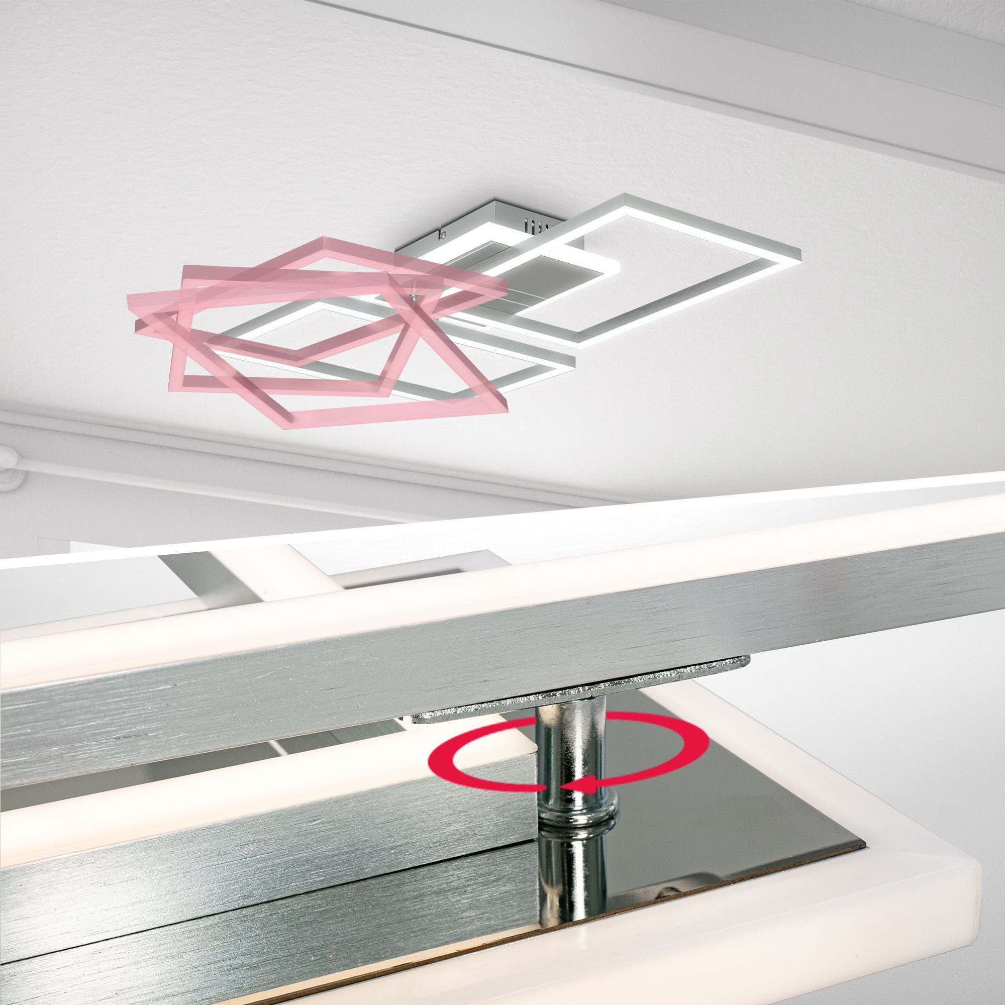 B.K.Licht Led-plafondlamp BKL1440 LED plafondlamp, instelbare kleurtemperatuur, LED lamp