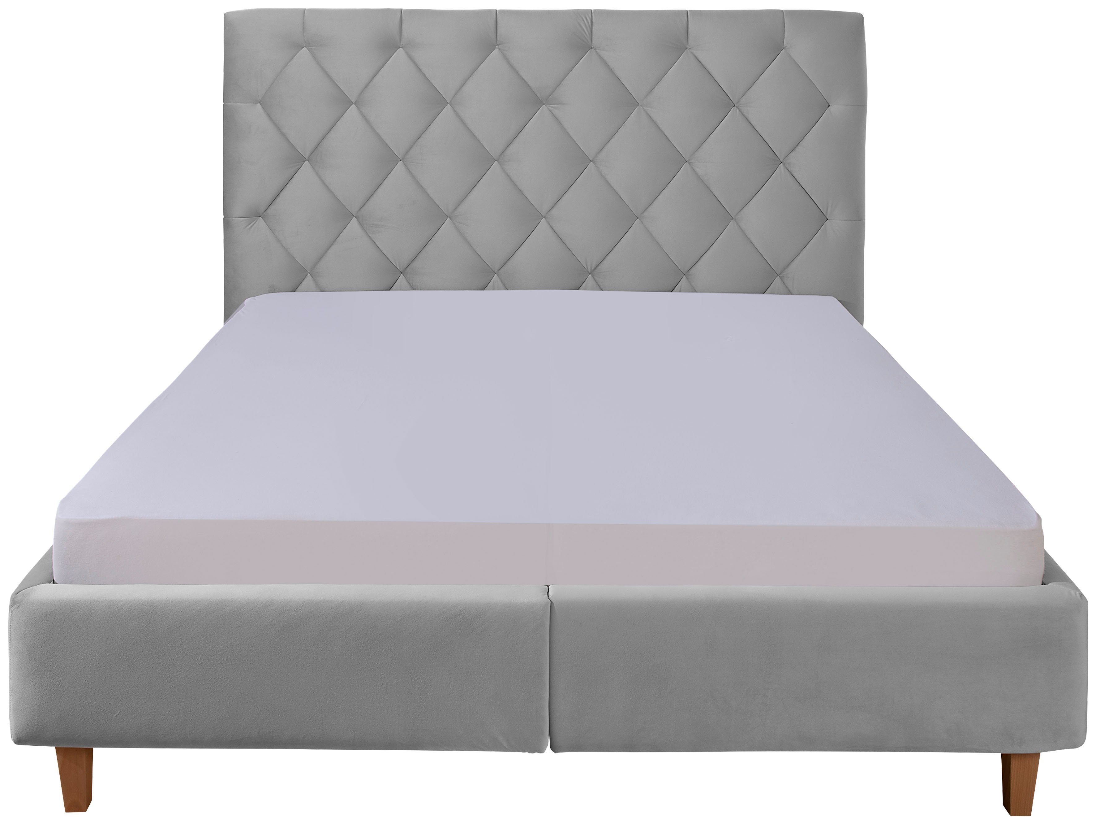 Guido Maria Kretschmer Home&Living Gestoffeerd bed Sunley 140 Kruisstiksel, hoofdbordhoogte 142 cm, zonder of met matras/lattenbodem