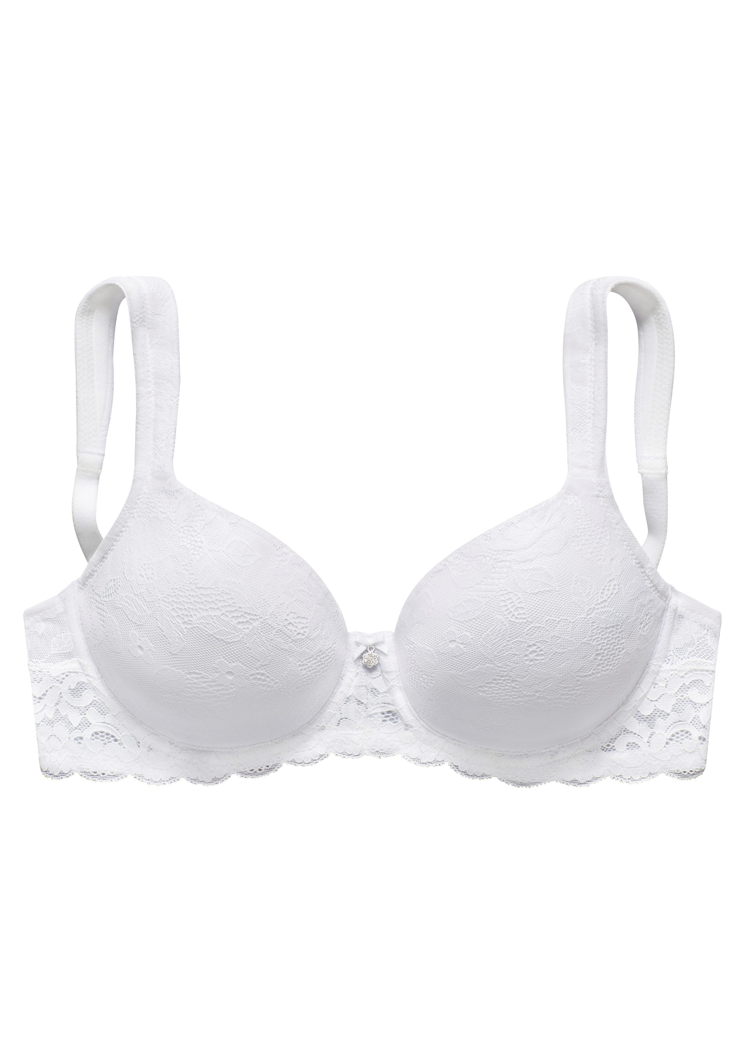 Lascana Bh met steuncups met beugel rondom van edel, bloemig kant, lingerie