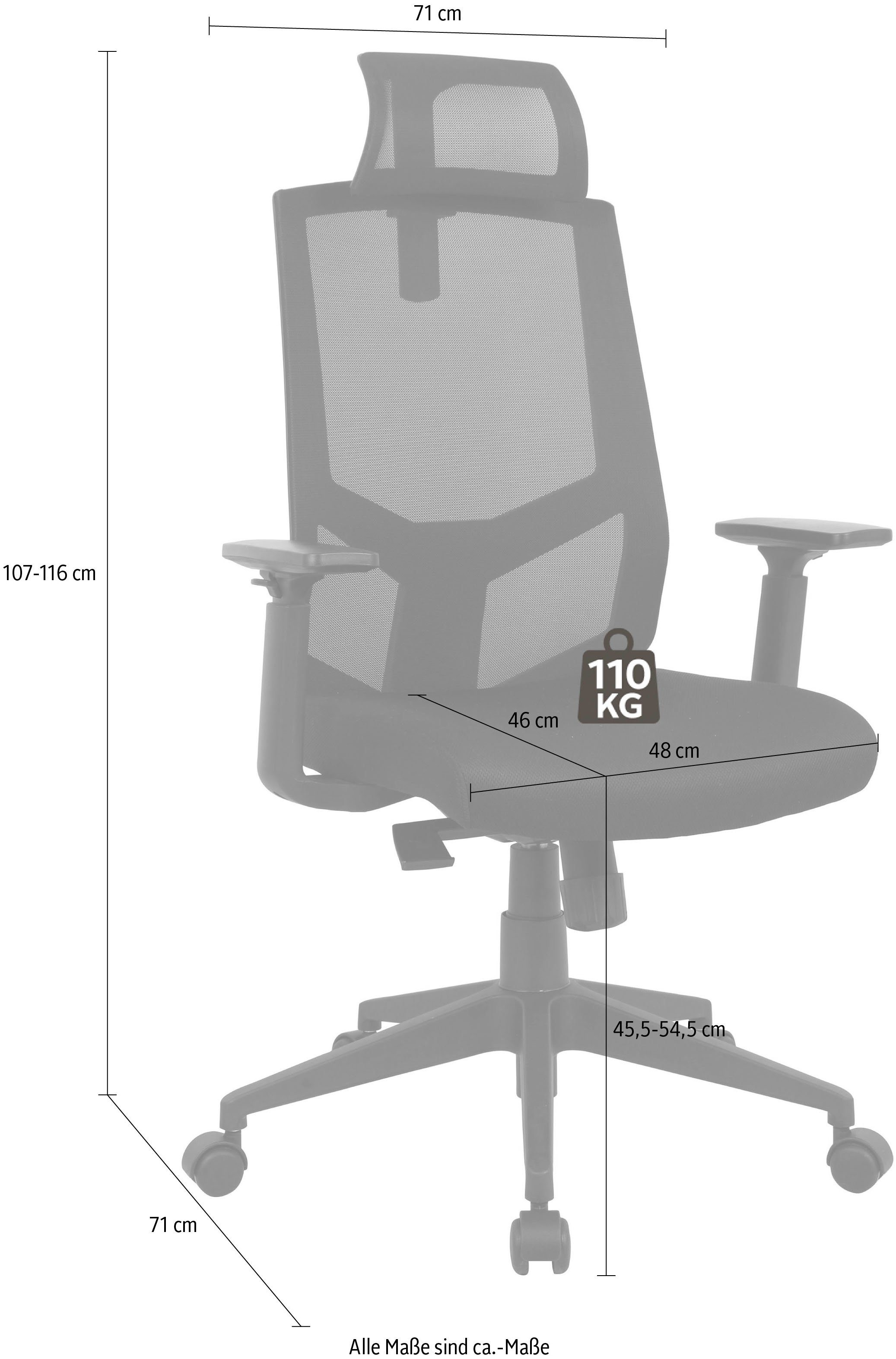 INOSIGN Bureaustoel Netti, bureaustoel, hoogwaardige ergonomische uitrusting