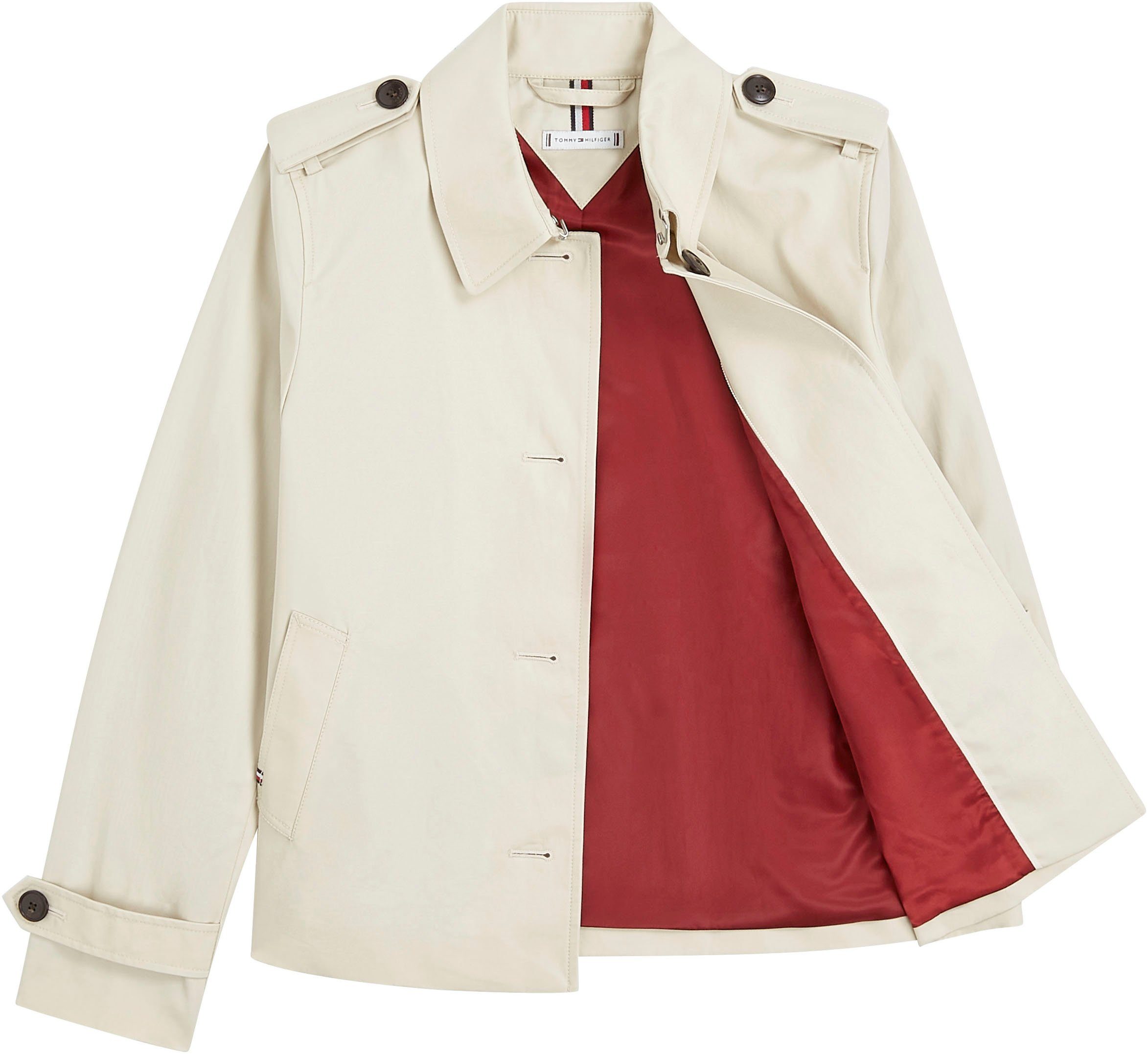 Tommy Hilfiger Kort jack COTTON SB SHORT TRENCH met typische trenchdetails