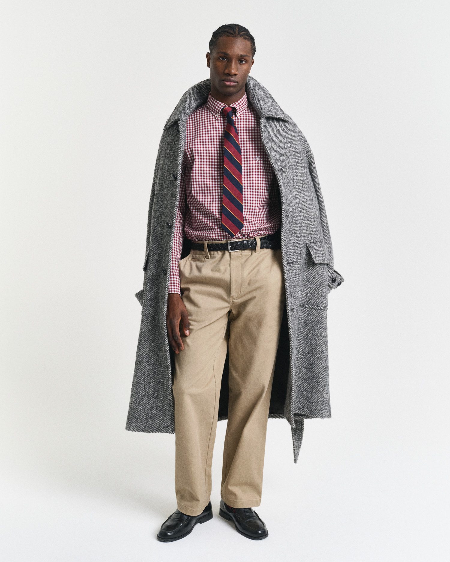 Gant Overhemd met lange mouwen REG POPLIN GINGHAM SHIRT met logoborduursel op borsthoogte