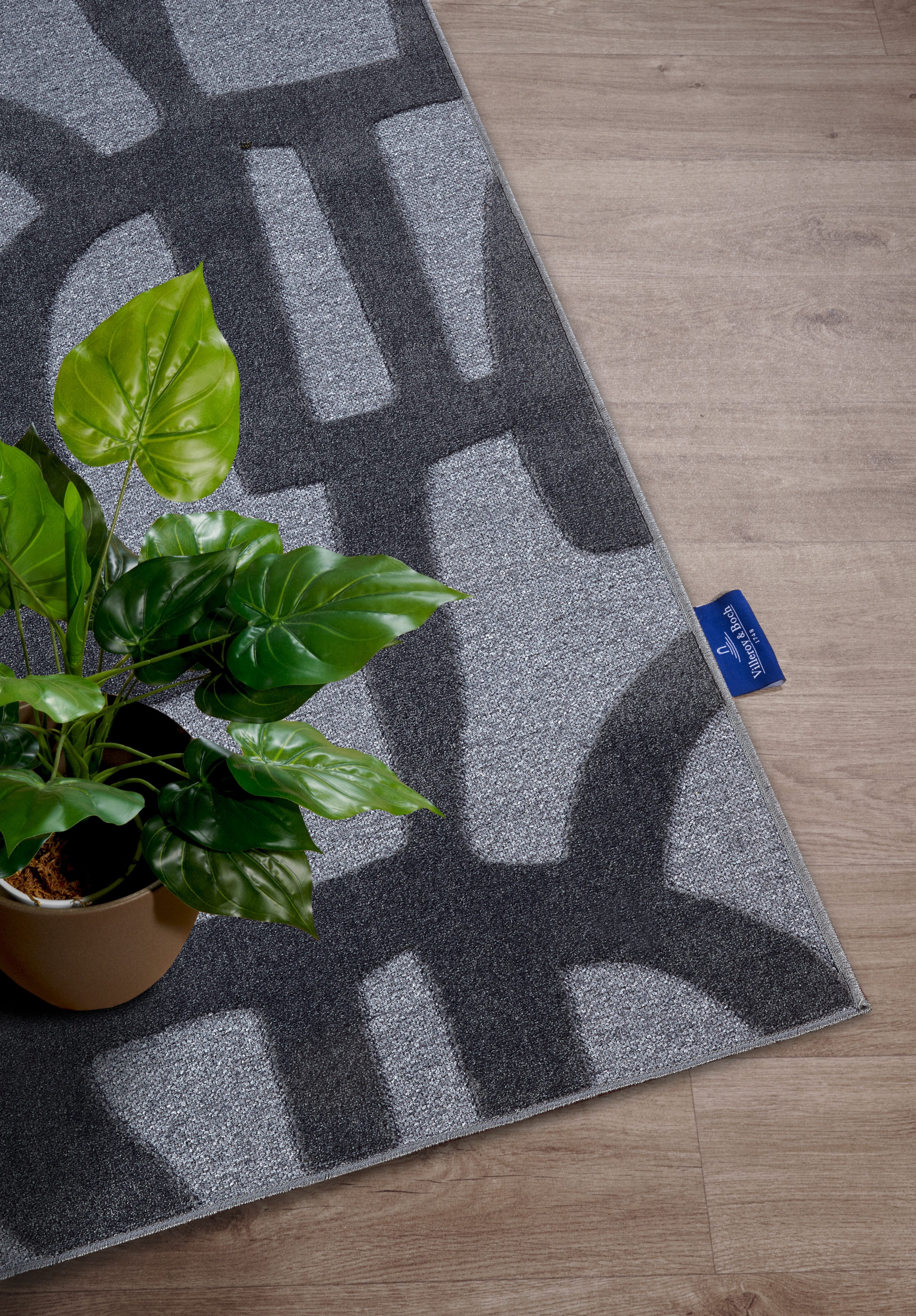 Villeroy & Boch Vloerkleed Therese Duurzaam, woonkamer, slaapkamer, modern, hoog-laag effect, gang