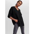 vero moda lange trui vmleanna 3-4 v-neck long blouse zwart