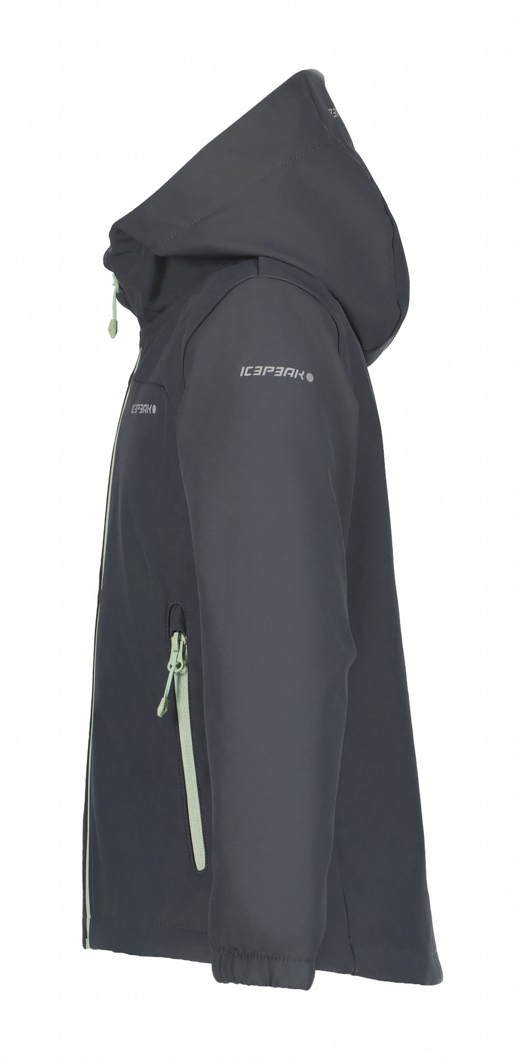Icepeak Softshell-jack KULM JR met modieuze logo-opschriften (1 stuk)