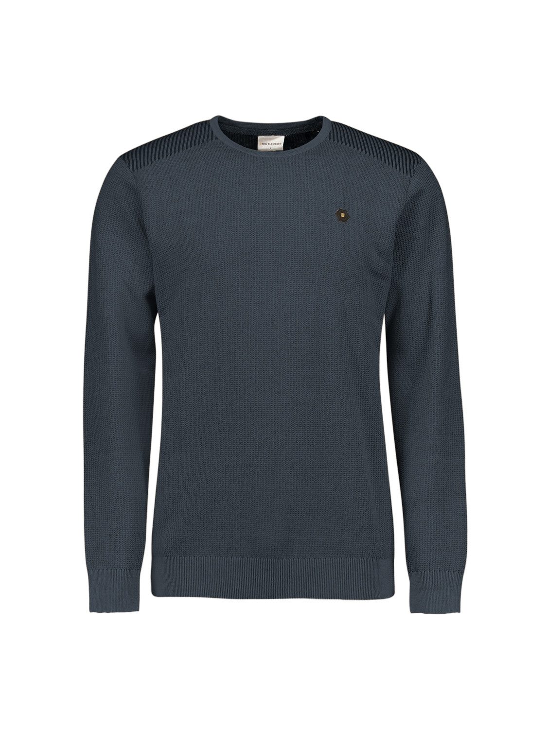 NO EXCESS Trui met ronde hals met jacquard-look