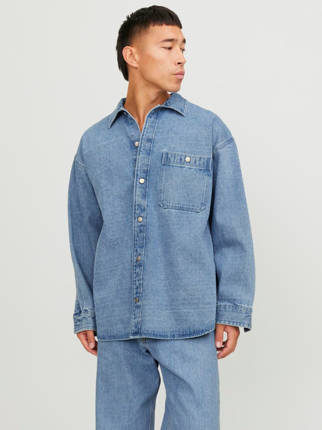 Jack & Jones Overhemd met lange mouwen JORSANTORINI DENIM OVERSHIRT LS SN