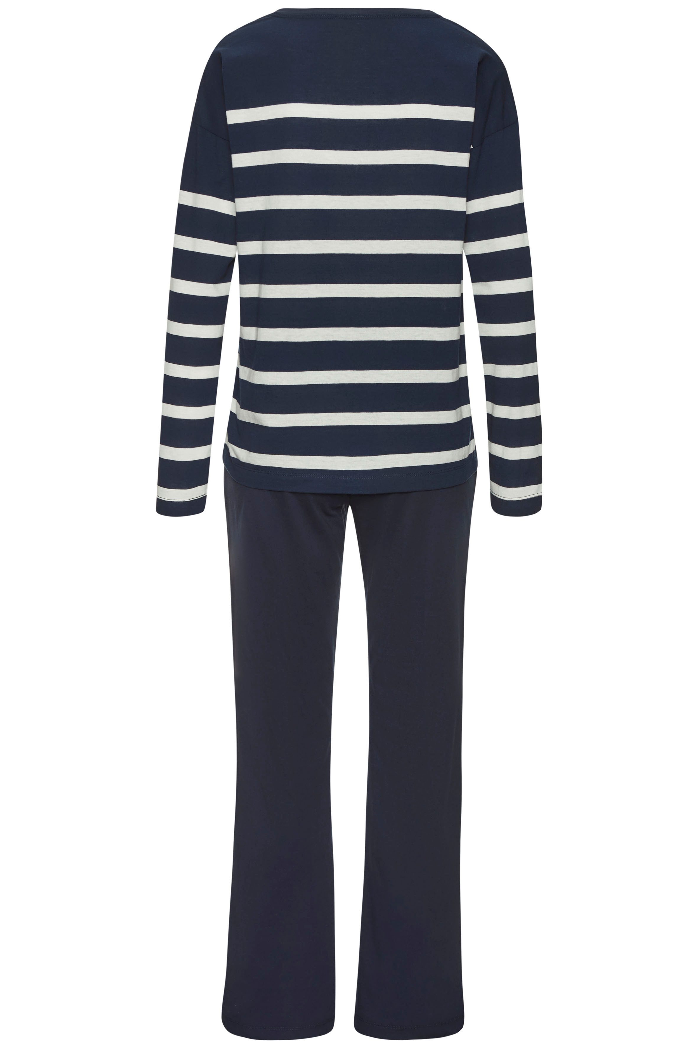 s.Oliver RED LABEL Beachwear Pyjama met garengeverfde strepen in het bovenstuk (2-delig)