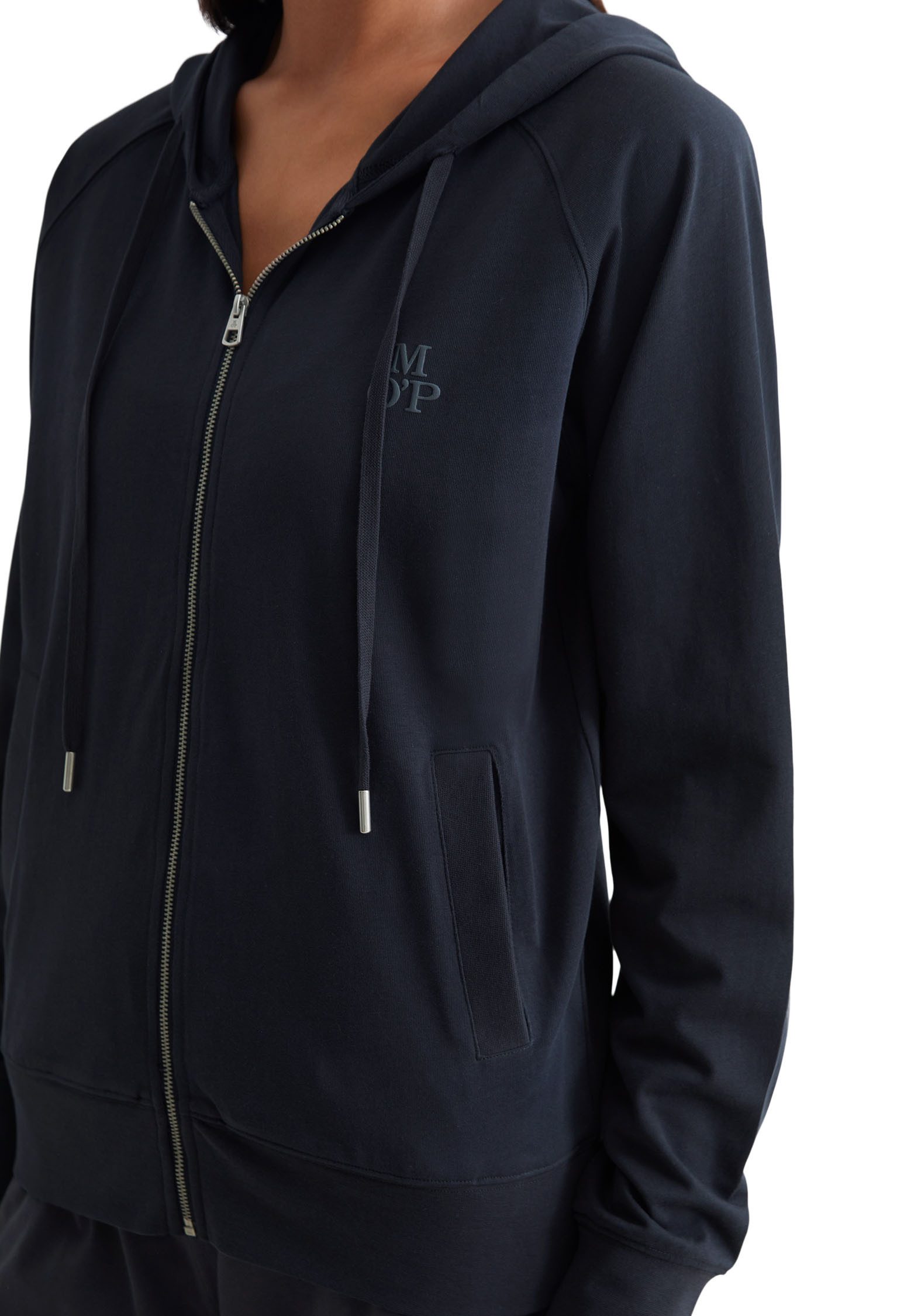 Marc O'Polo Capuchonsweatvest Heavy-jersey met een grote capuchon