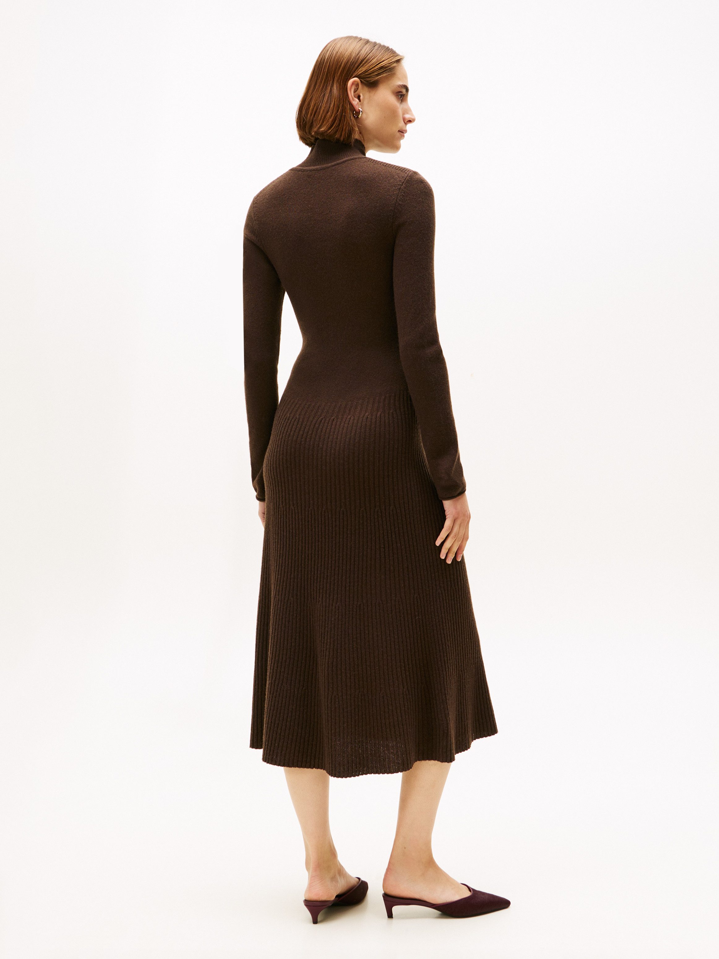 Tommy Hilfiger Gebreide jurk SOFT WOOL LS MOCK-NK SWT DRESS