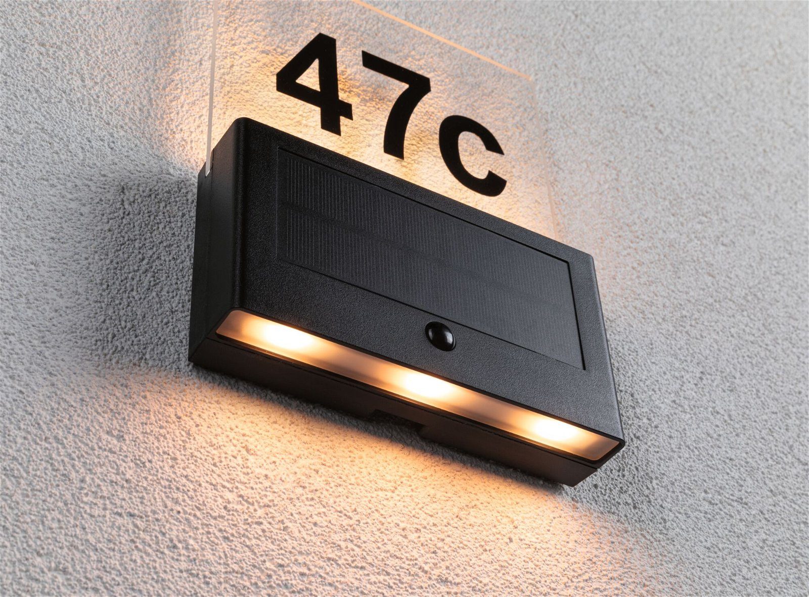 Paulmann Led-wandlamp voor buiten Solar Huisnummerlamp Neda IP44 2200K 18lm Antraciet (1 stuk)